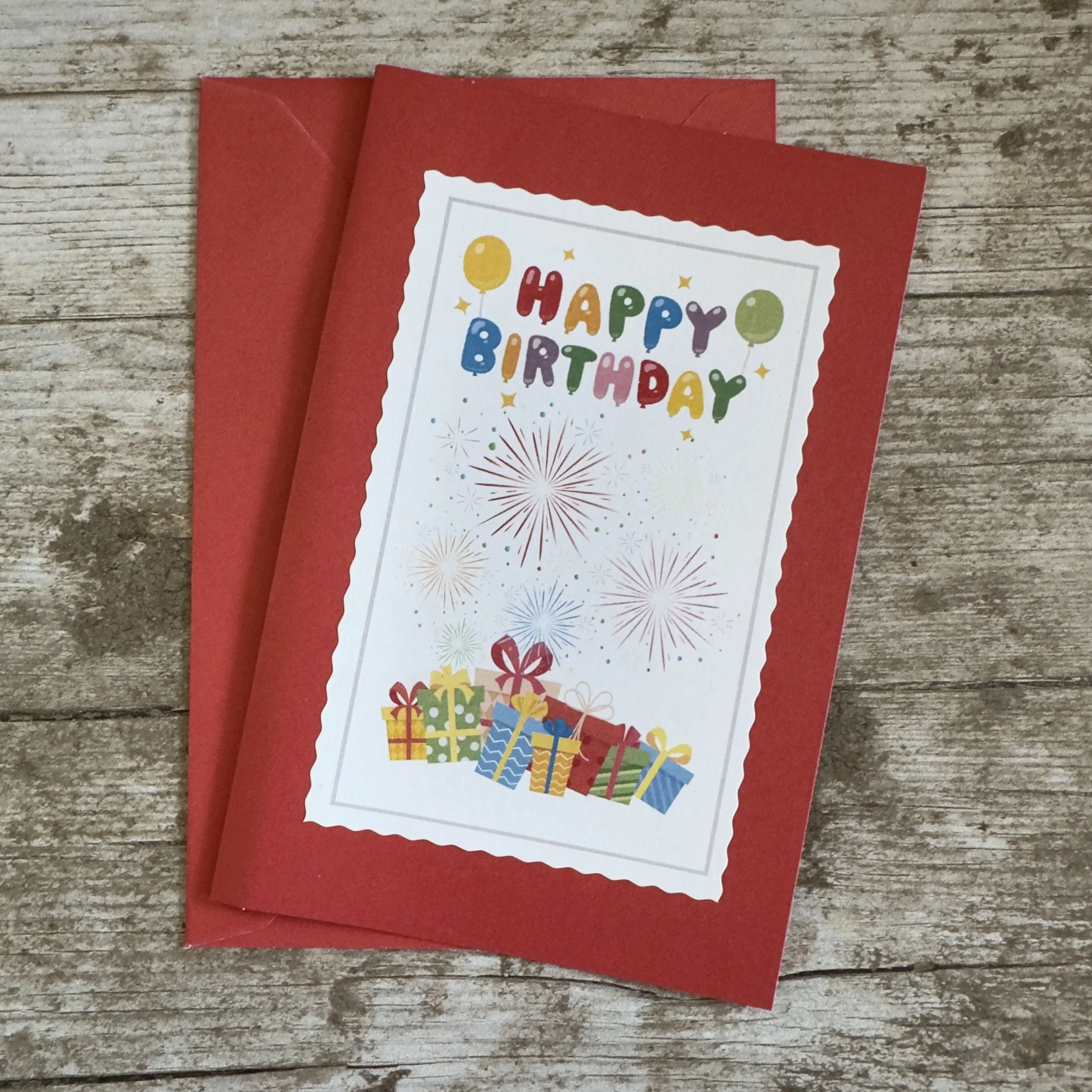 Carte de voeux artisanale, format A6 double, avec enveloppe assortie.