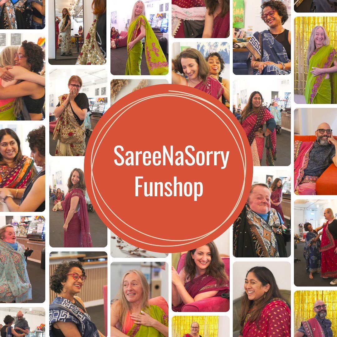 Our second Funshop at @theledwardcentre 

Photos by @sophiecooktalks 

#Saree #Brighton #LGBTQI+ #Draping #identity #Belonging