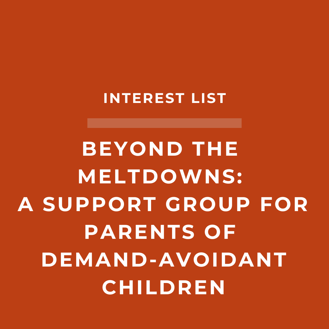 Beyond the Meltdowns: A Support Group for Parents of Demand Avoidant Children