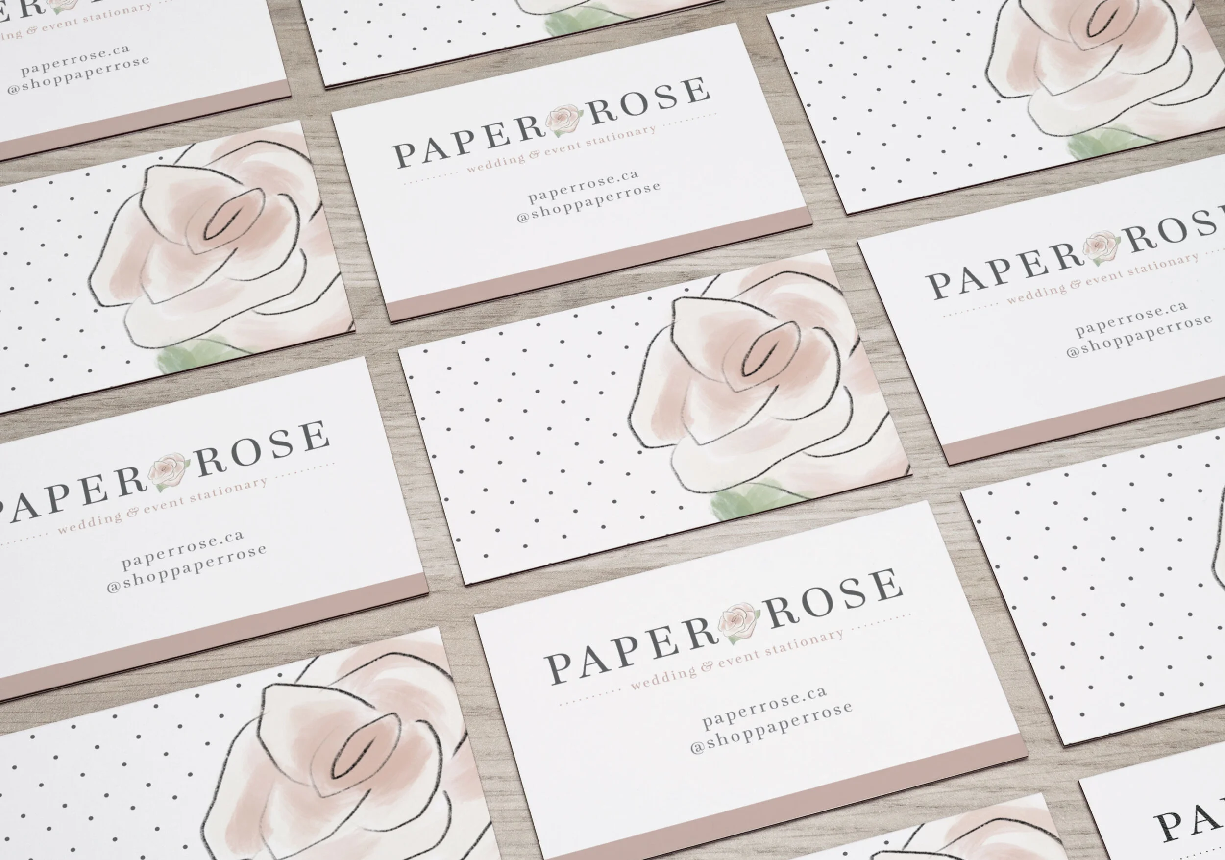paper rose business card