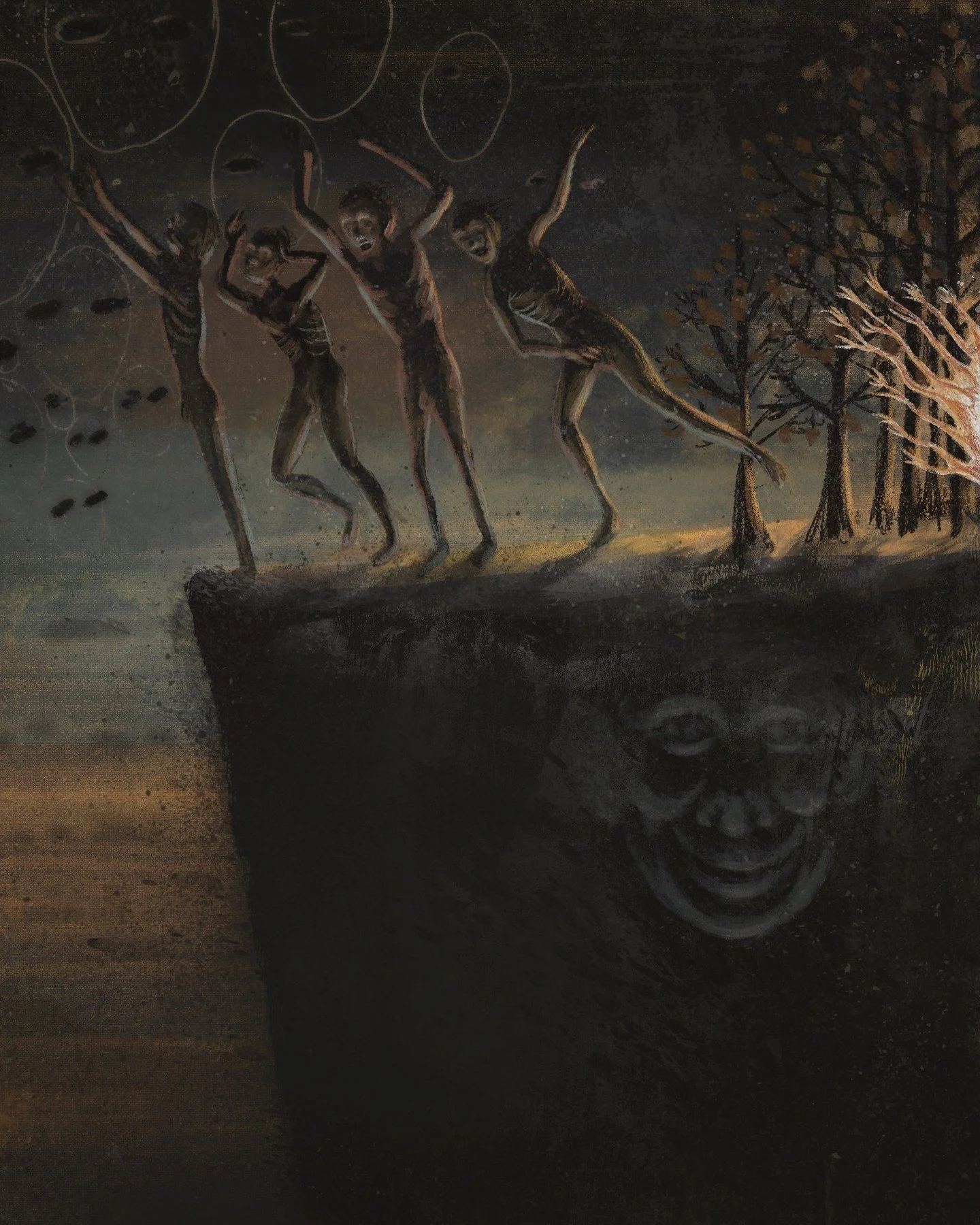 it's spooky season. one of 22 paintings i created for the 2023 horror film DELIVER US (@deliverus_magnolia) directed by @cru_ennis &amp; @leeroykunz