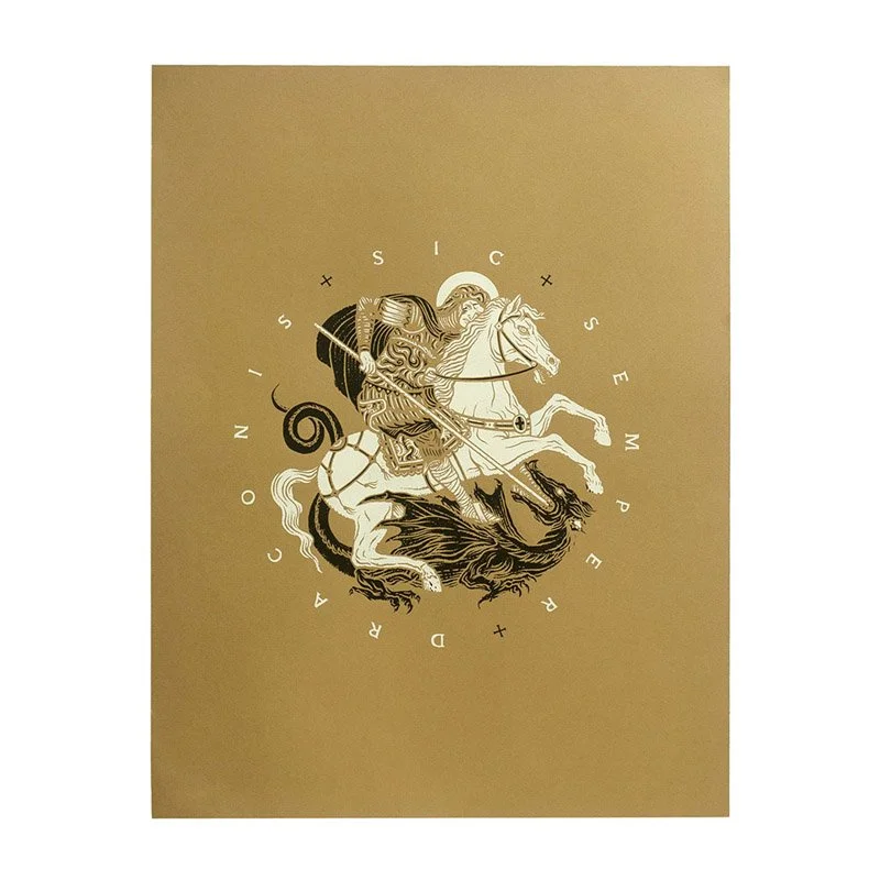 Sic Semper Draconis Poster - Black and Tan