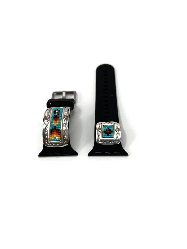 White & Black Apple Watch Band Small/Medium 38mm/40mm/41mm — Chee's