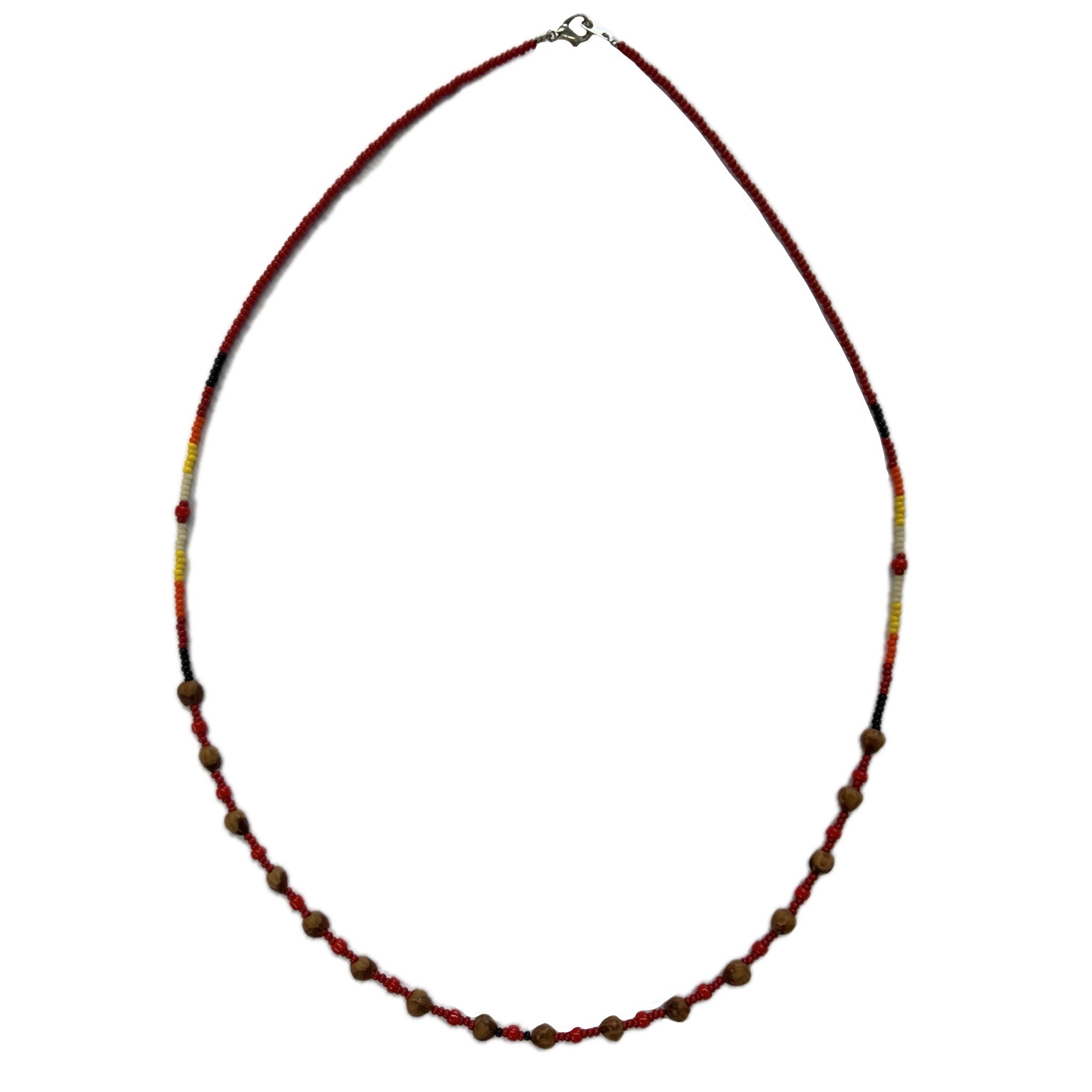 Cedar Bead Beaded Necklace