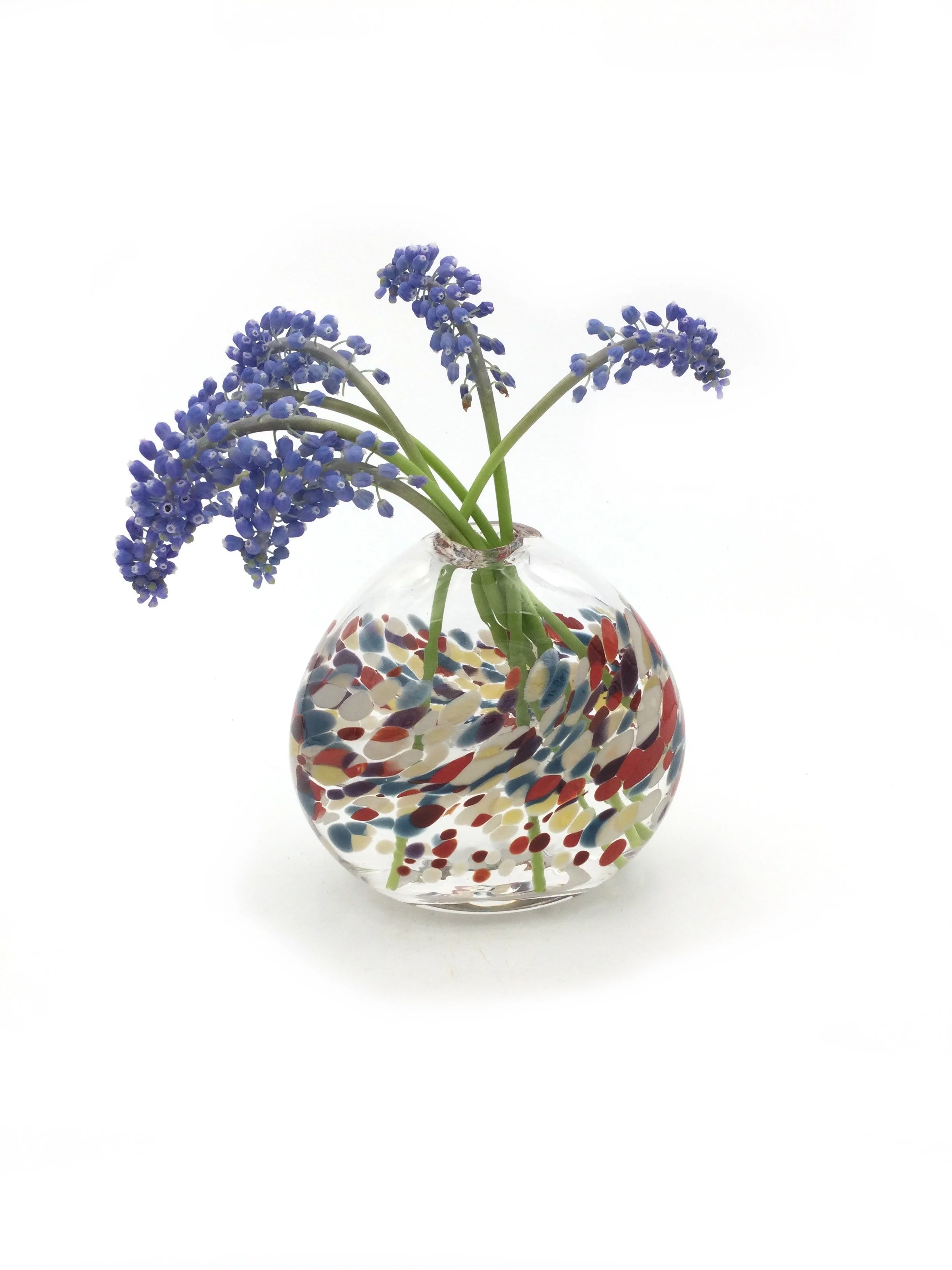 Flattened Flannel Spotted Vase