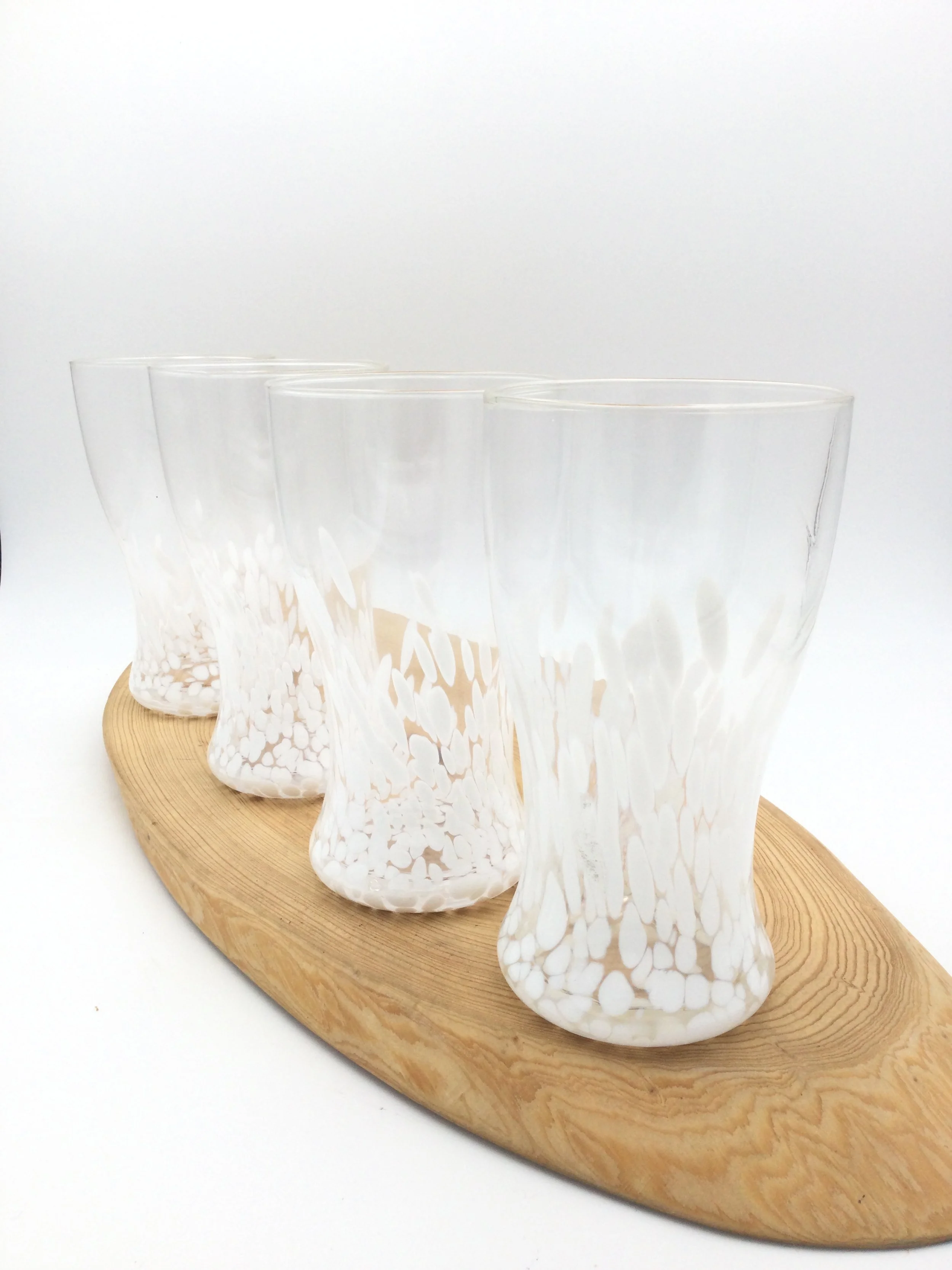 White Spotted Pint Glass