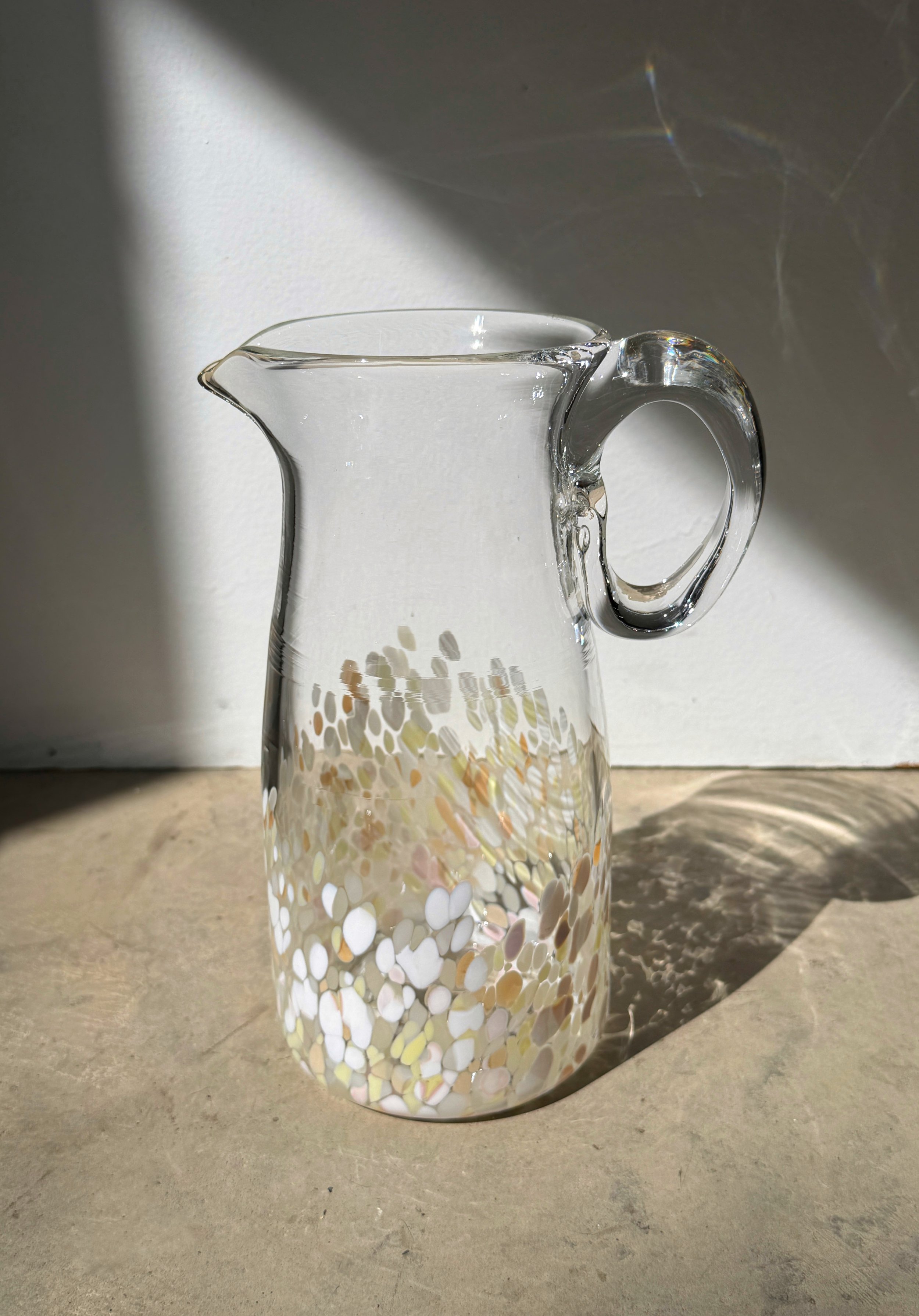 Peaches and Cream Canted Pitcher