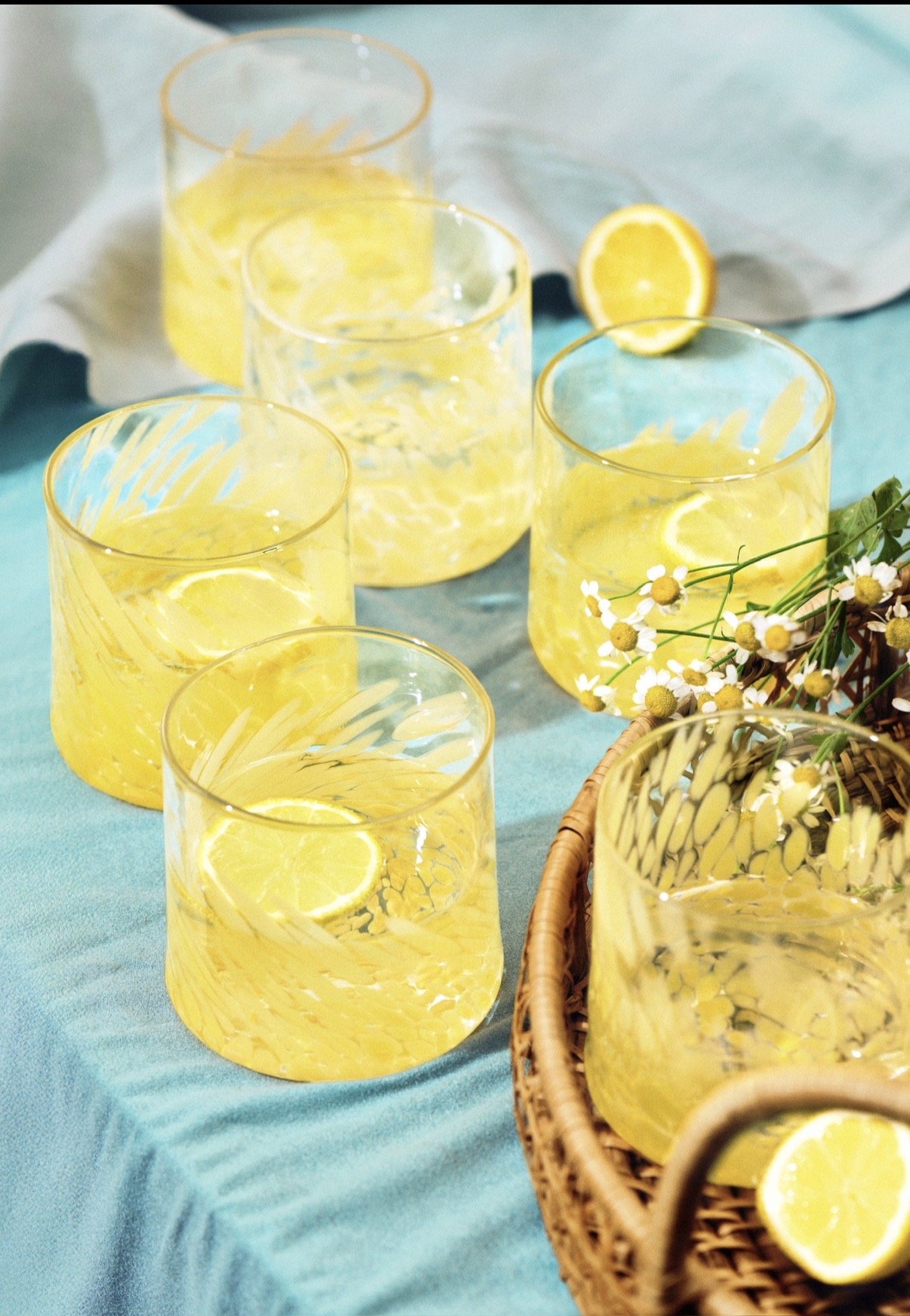 Butter Spotted Rocks Glass