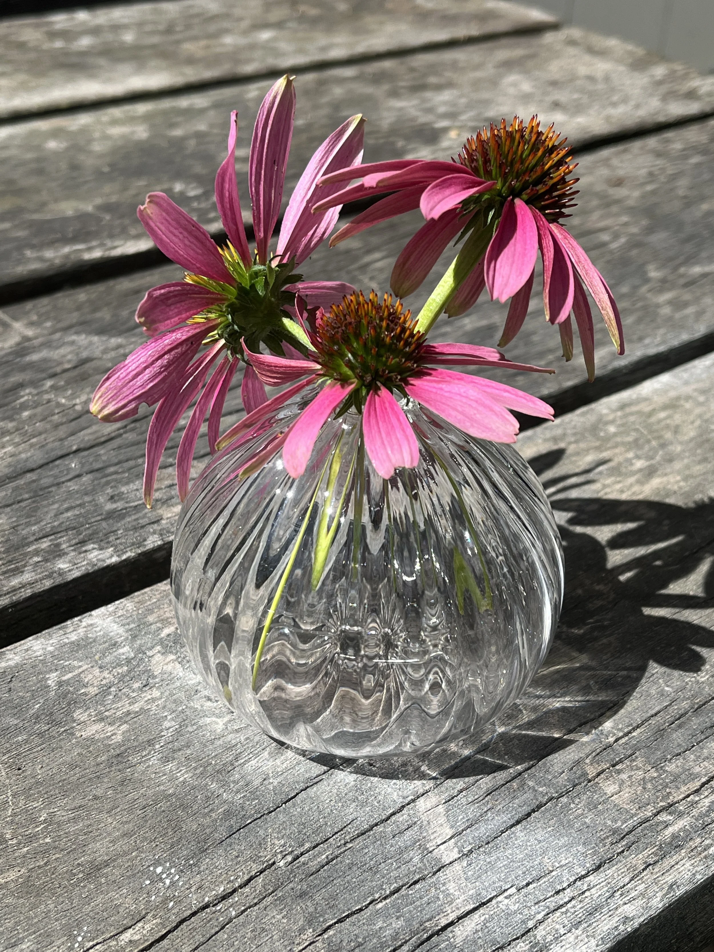 Straight Faceted Bud Vase