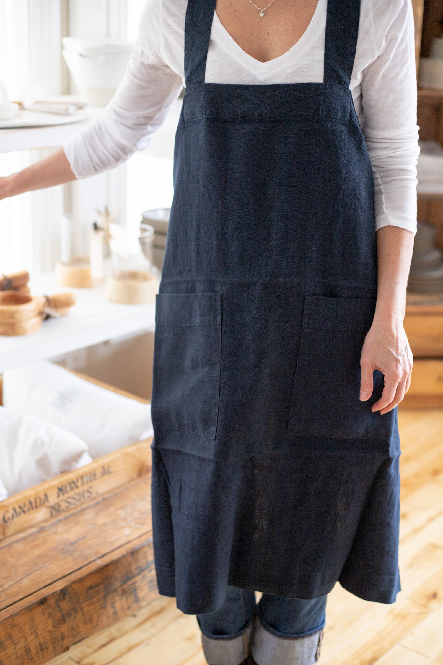 Seville Apron - Navy