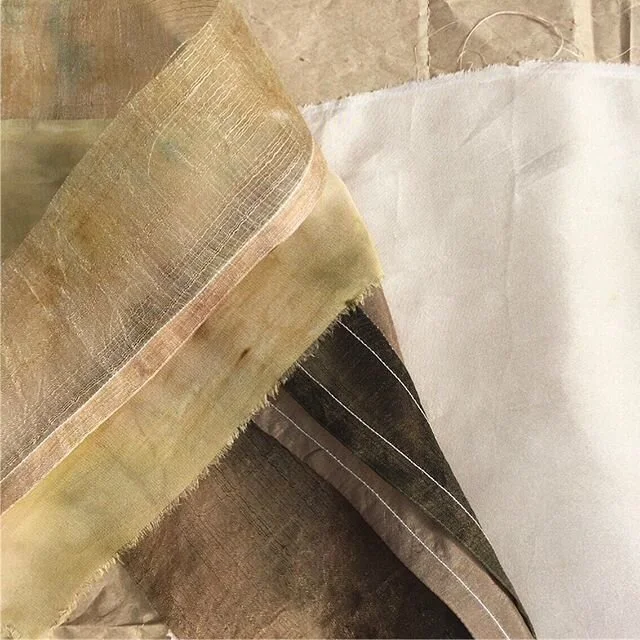 Little stitched dye samples 
#stitch #naturaldye #textiles #textiledesign