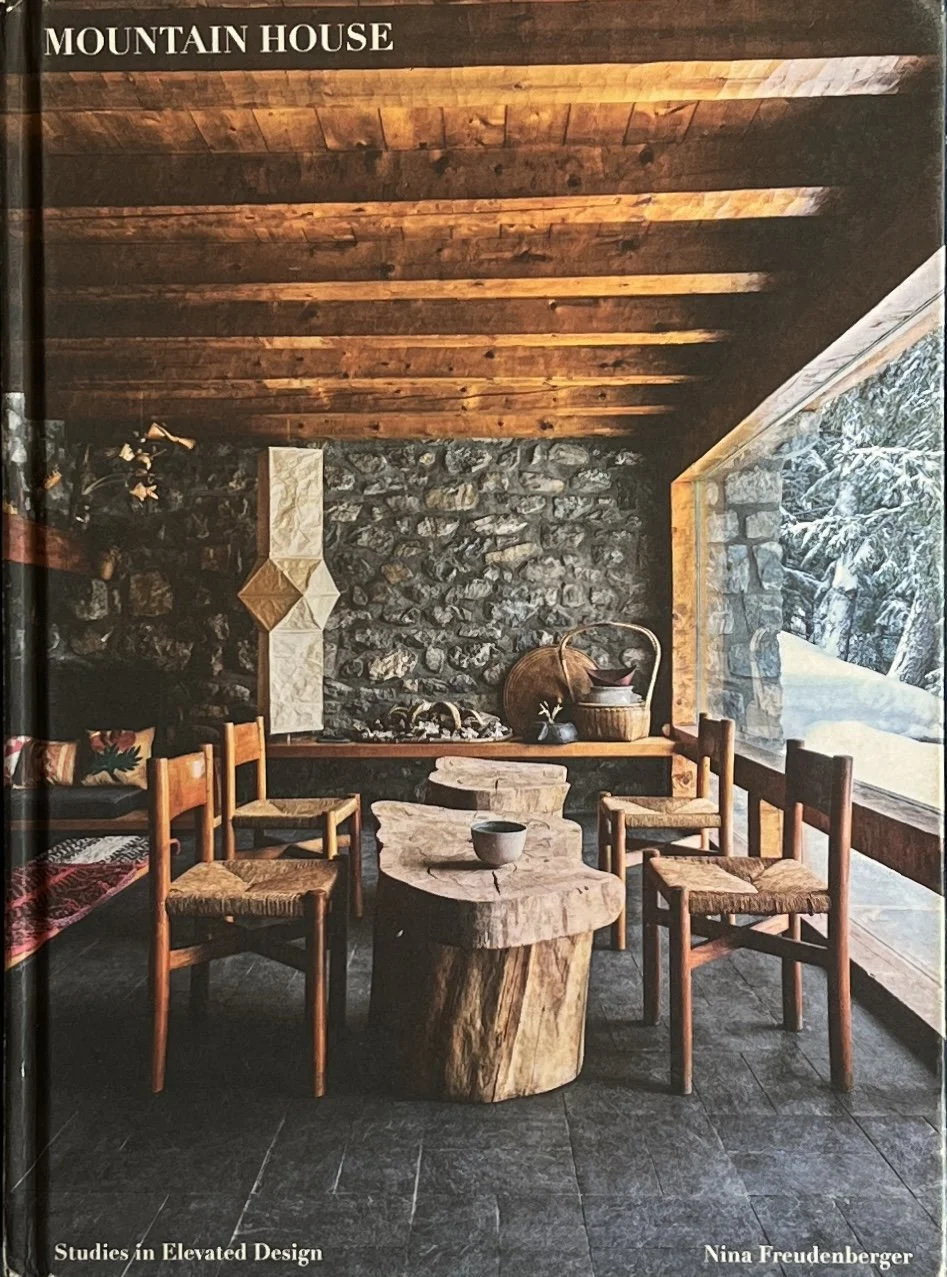 A feature from Mountain House: Studies in Elevated Design documenting Emmanuel Picault’s Santa Catarina House in the Tepozteco Mountains, Mexico, and its open architecture, volcanic stone construction, interiors, and surrounding landscape.