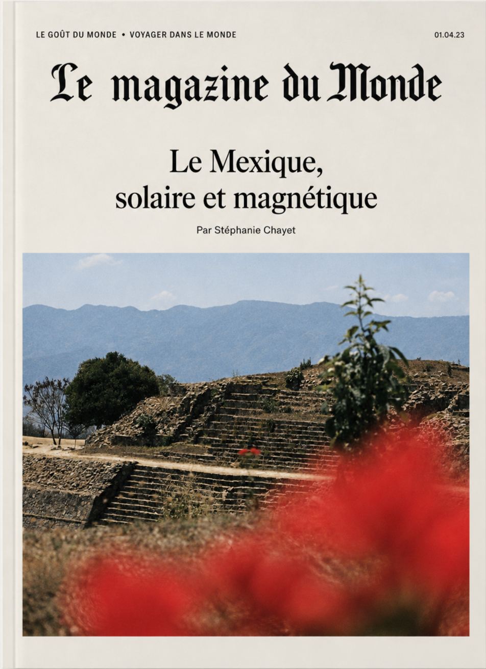 M Le magazine du Monde feature “Le Mexique, solaire et magnétique,” featuring Chic by Accident and Mexican design, published in 2023.