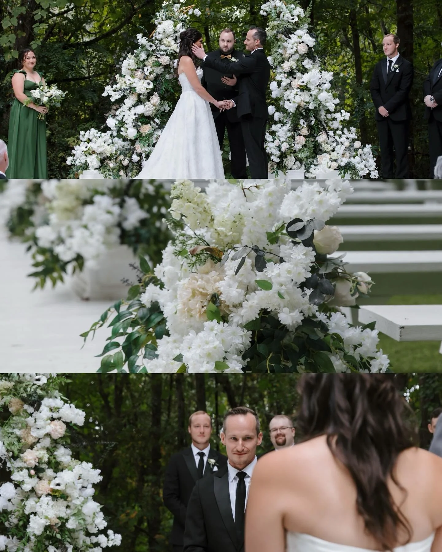 high school sweethearts become husband and wife!!!! Amanda + Taylor!!! 🪩🌿

Venue, Coordination, Catering, Florals: @edinburghwest 
HMU: @cottonrougeandco 
DJ: @soundchoicedj 
Bar: @the_bearded_bartender 
Dress: @dimitradesigns @essenseofaustralia 
