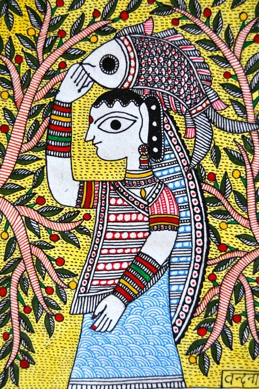 Immerse yourself in the world of Madhubani Paintings — Round Lemon
