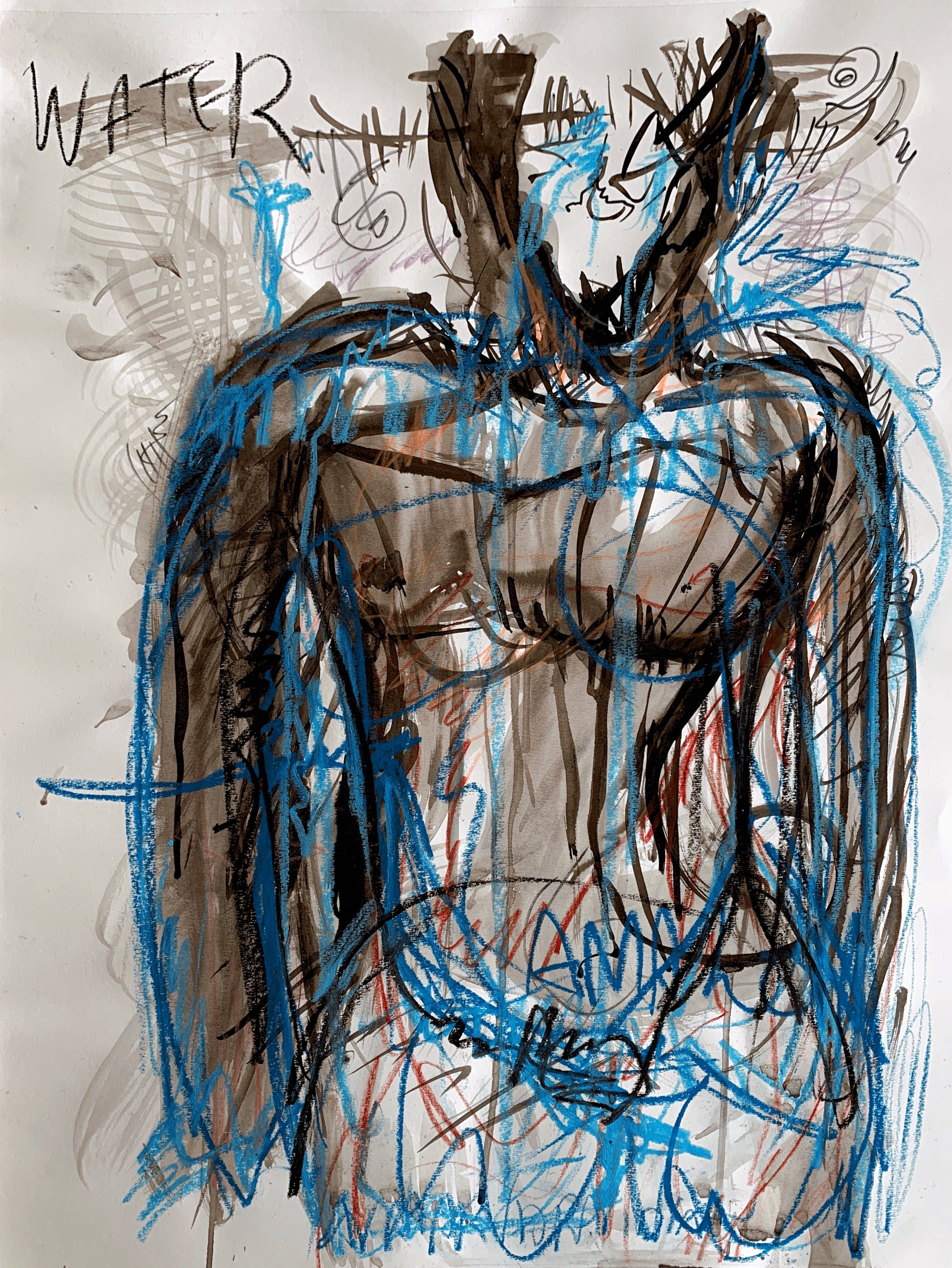 Water, Mixed Media 24 in X 17 in