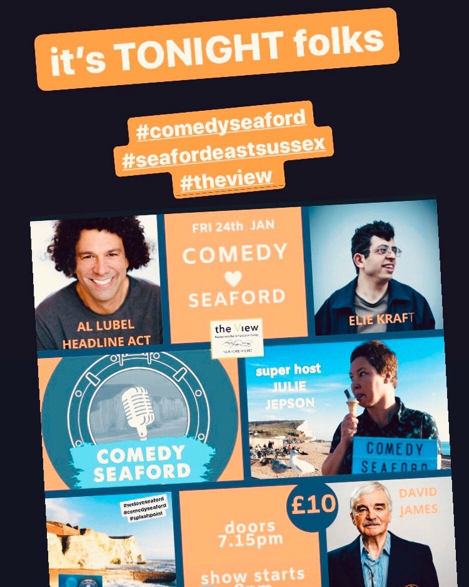 It&rsquo;s TONIGHT TONIGHT TONIGHT come along for a cracking night of comedy right here on your doorstep #seafordeastsussex #comedyseaford #theviewseaford #local #standupcomedy