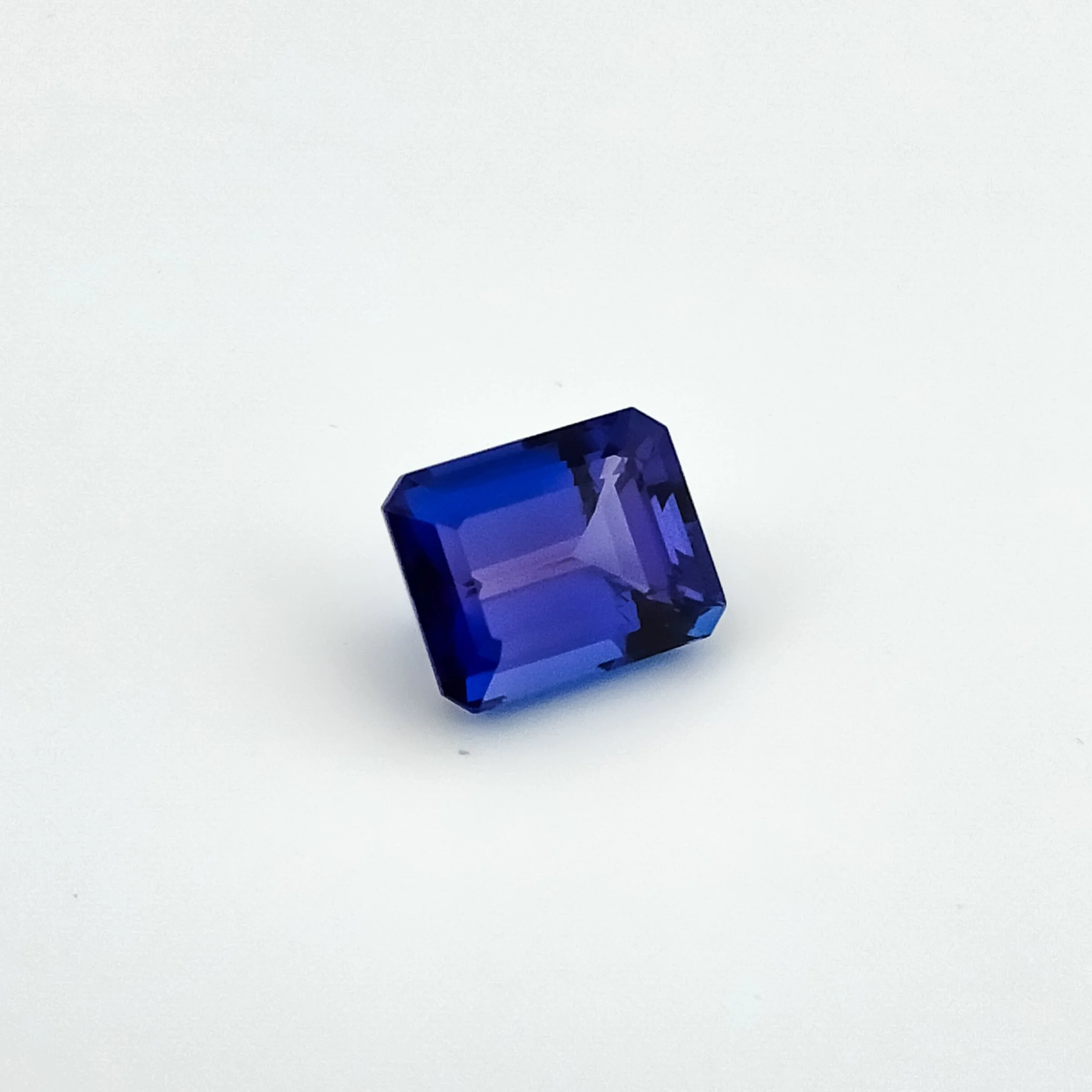 Emerald cut tanzanite