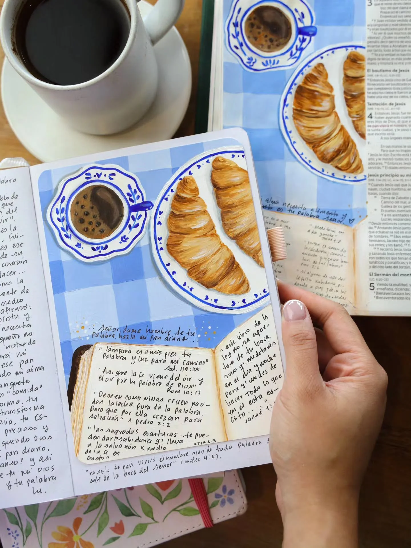 Otro s&aacute;bado encantador en nuestro taller virtual: &quot;En su Mesa&quot; junto a tantas mujeres bellas de todo el mundo!❤️ Gracias!!!! 

Hacer Bible Journaling en comunidad definitivamente lo hace mas especial ❤️🙌📖 Gracias a Dios por su pala
