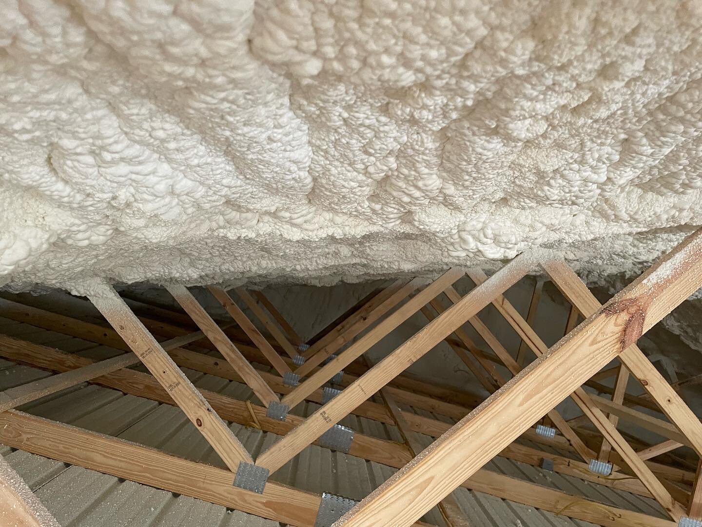 HandiFoam HVLP 0.5lb open cell foam, for the win.  #insulation #sprayfoam #afterpenc #highperformancehome #energyefficiency #handifoam #hvlp