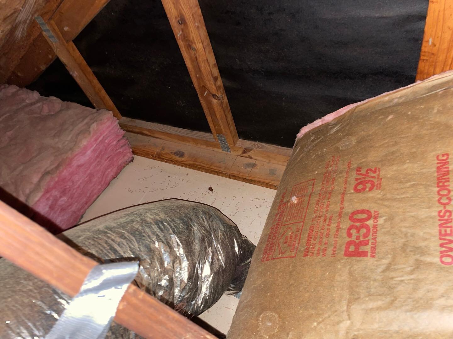 Can you list the many problems in this attic?? #wecanfixthat #insulation #attic #homeperformance #performancematters #thatsnotgood