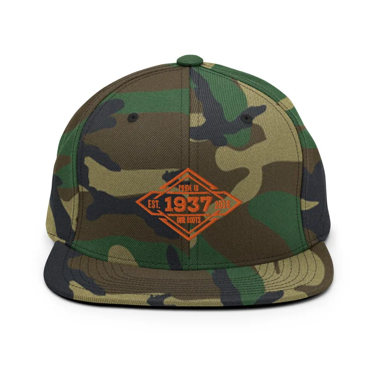 1937 Camo Diamond Logo Snapback Hat