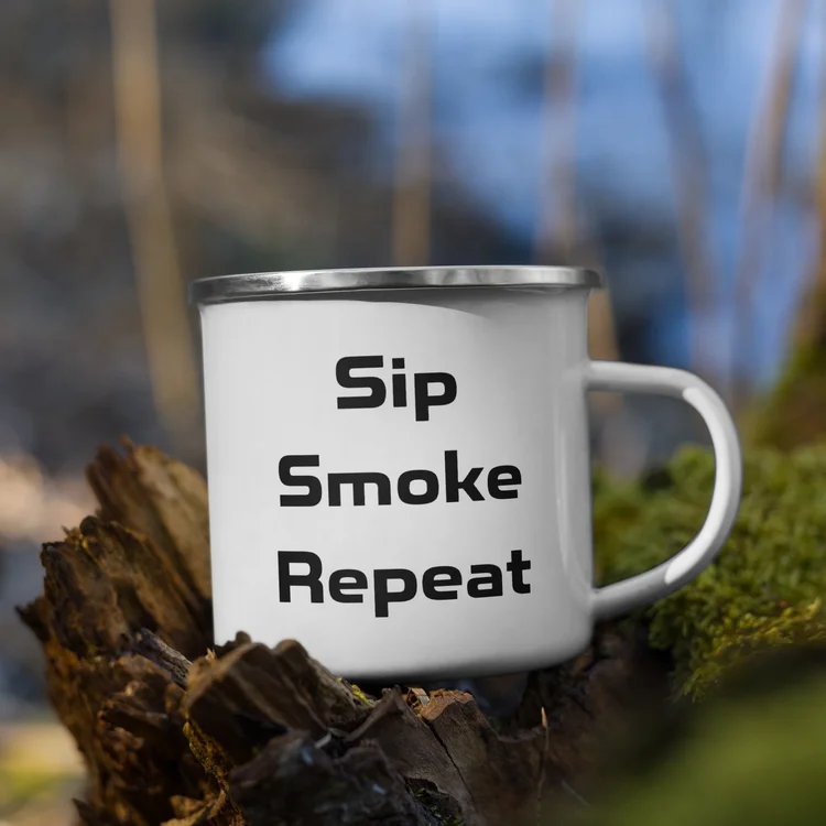 Sip Smoke Repeat Camping Mug