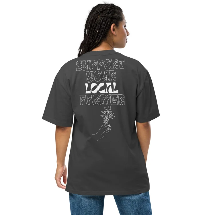 Support Your Local Farmers Oversized Unisex Tee