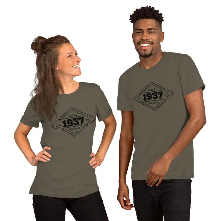 1937 Diamond Logo Unisex Tee (Army)