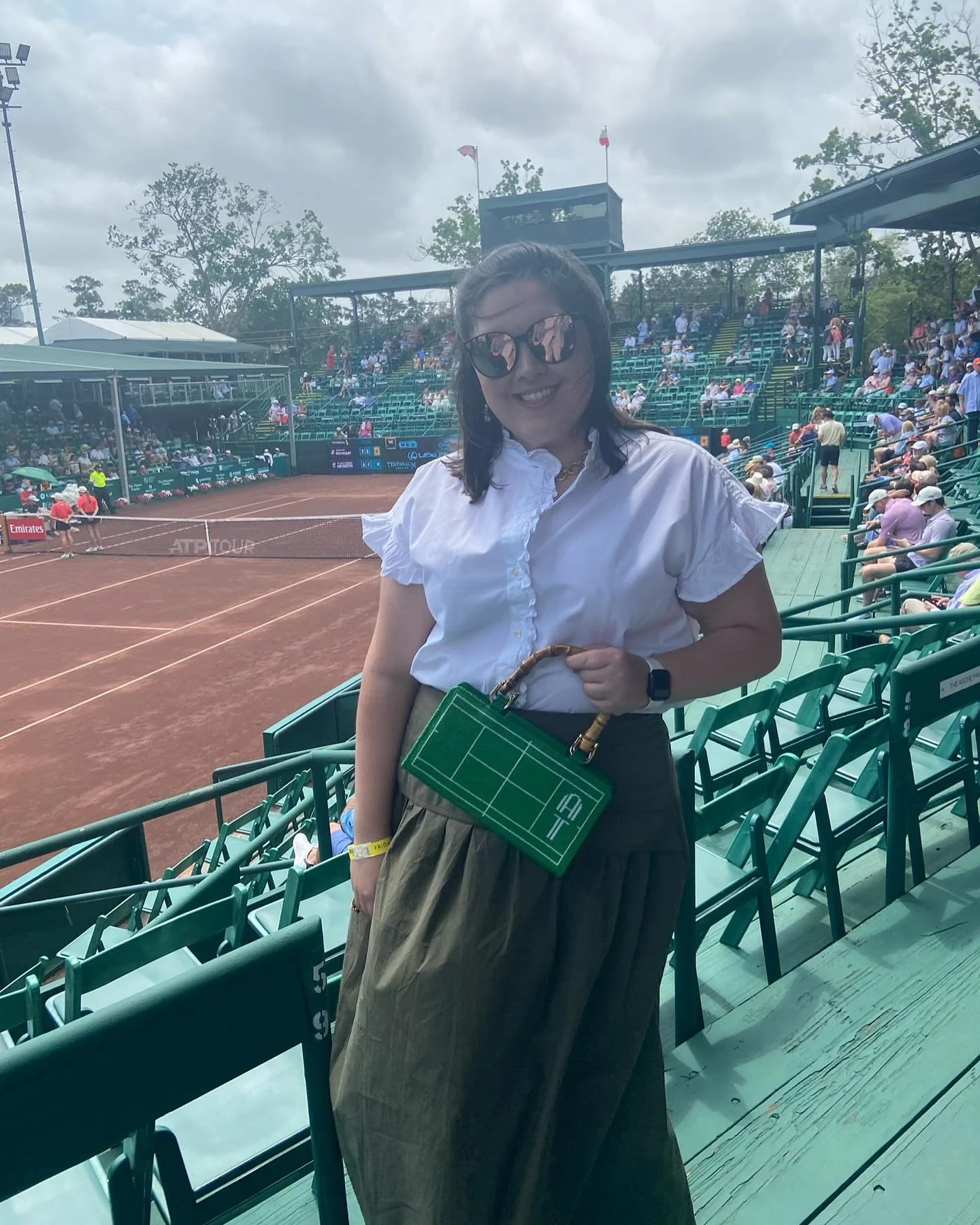 It&rsquo;s been a windy week of tennis but always so but to break out &ldquo;the tennis purse&rdquo;! (&amp; before you ask haha the adorable canvas is @francesabelstudio and finishing was via @stlneedlepoint)