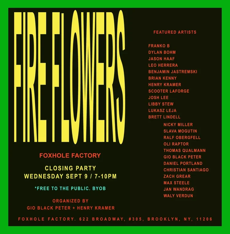Past: NYC: FIRE FLOWERS / BOOKS ZINES ART