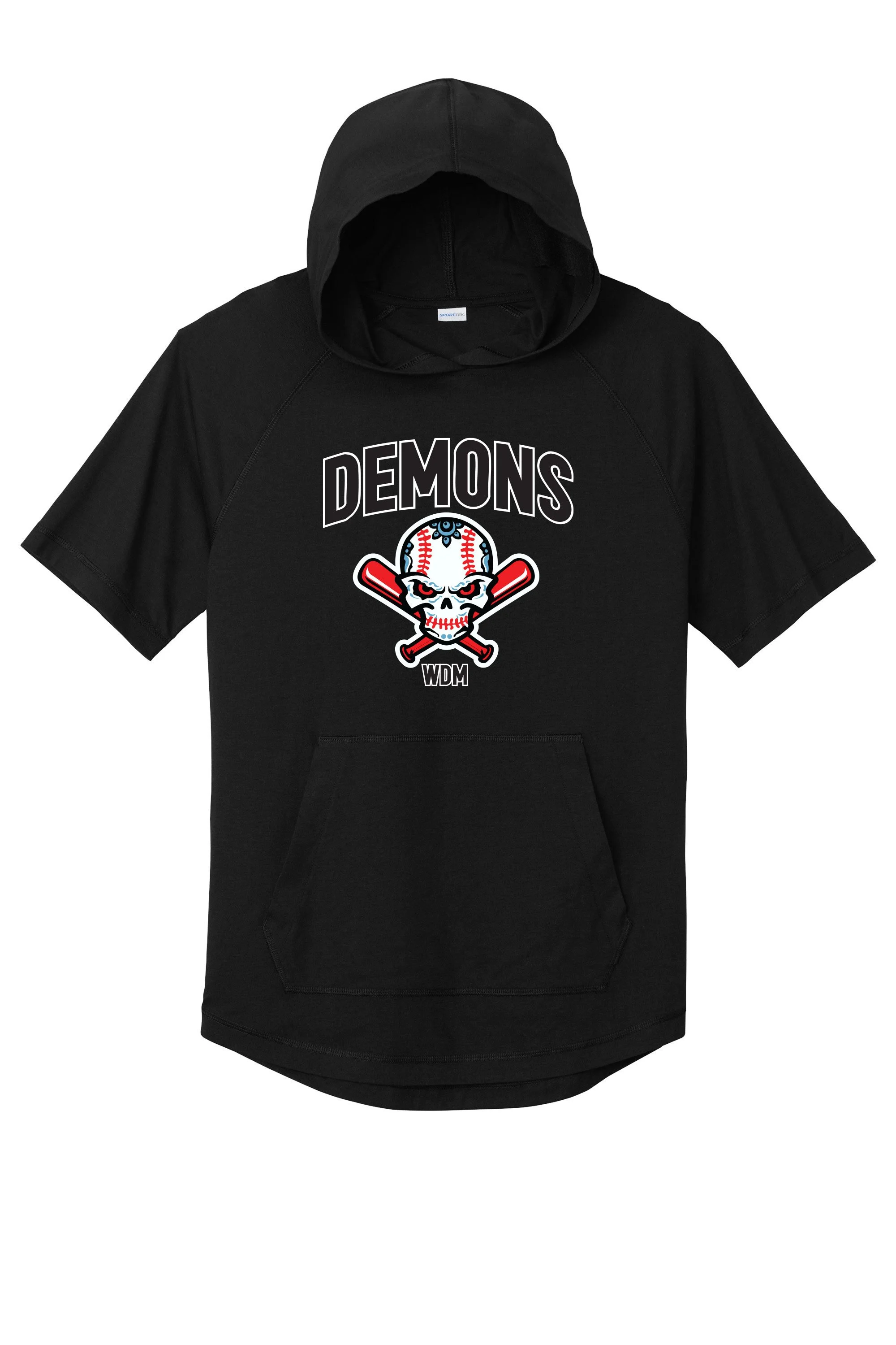 Demons - Athletic Short Sleeve Hoodie - Adult