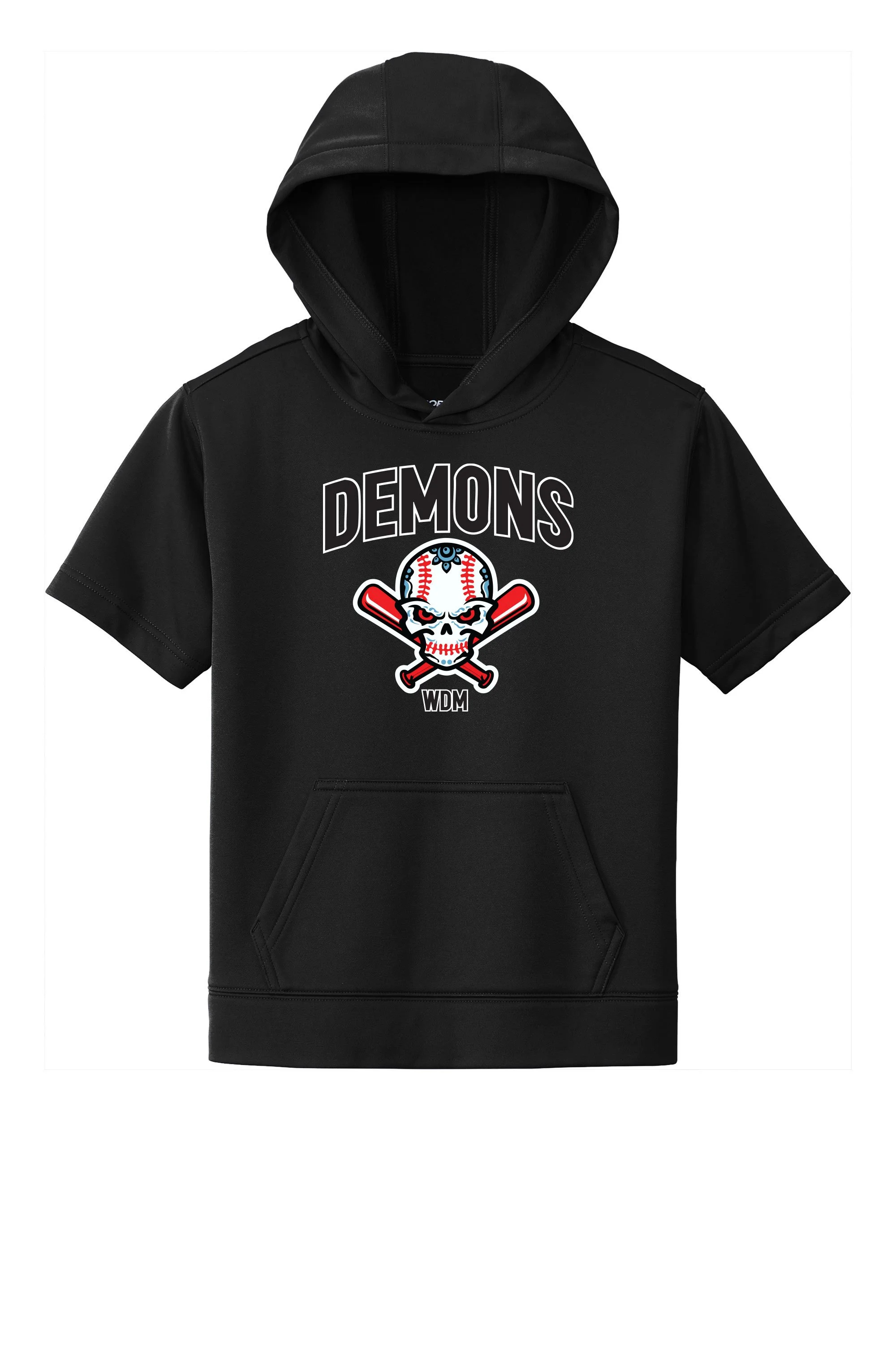 Demons - Athletic FLEECE Short Sleeve Hoodie- Youth