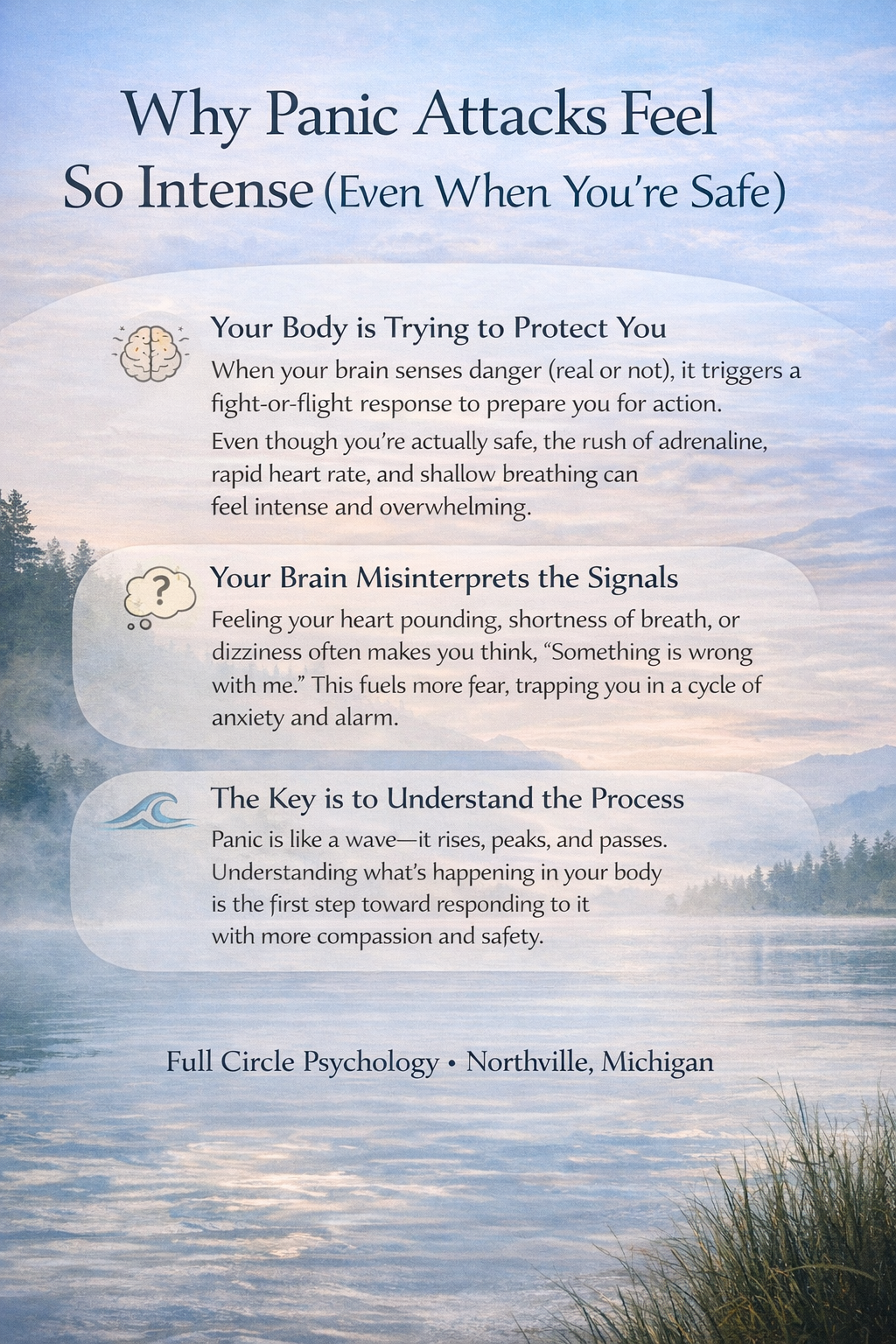 Ever have a panic attack?  You are not alone.  Your body isn't broken.  It's just overwhelmed and there is a way through. 