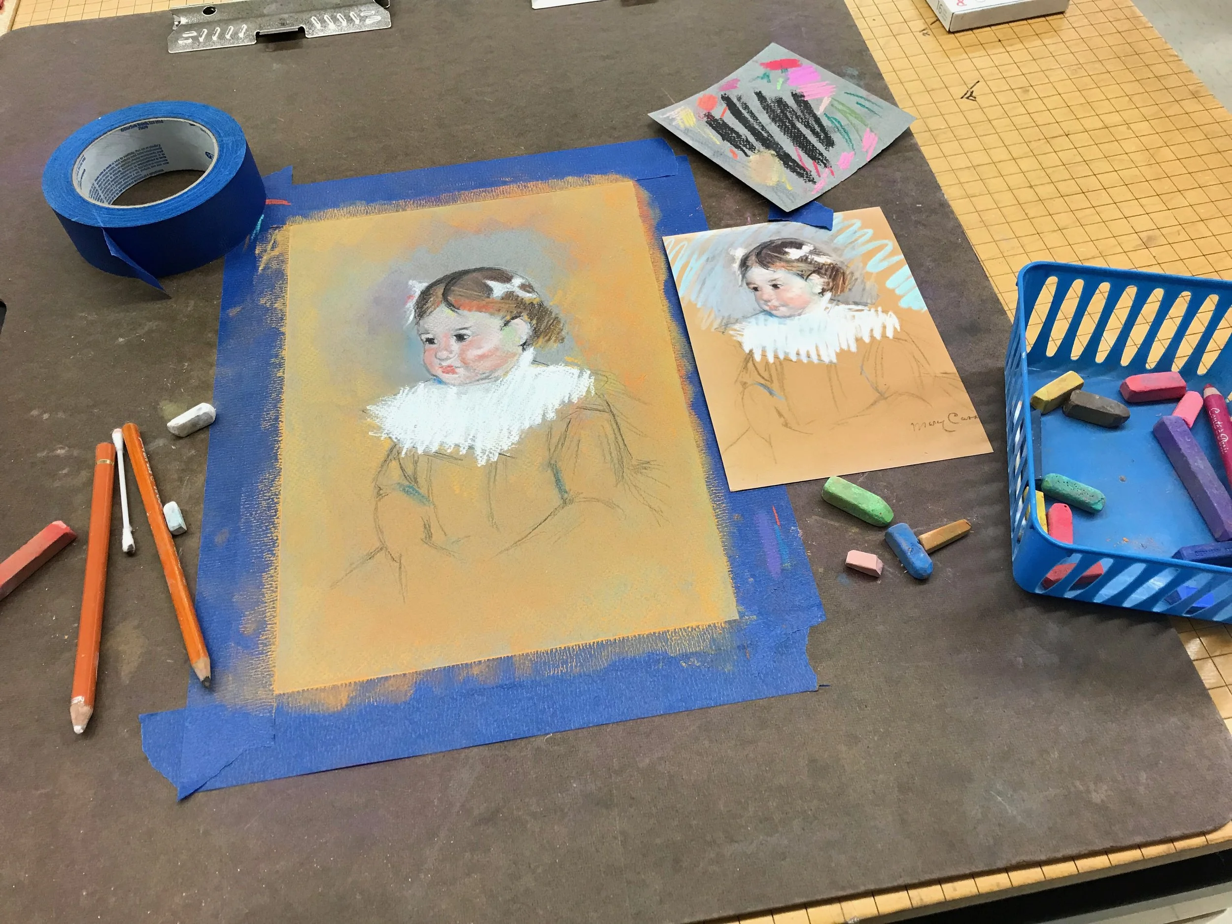 Master Copy Drawing (Mary Cassatt), in progress