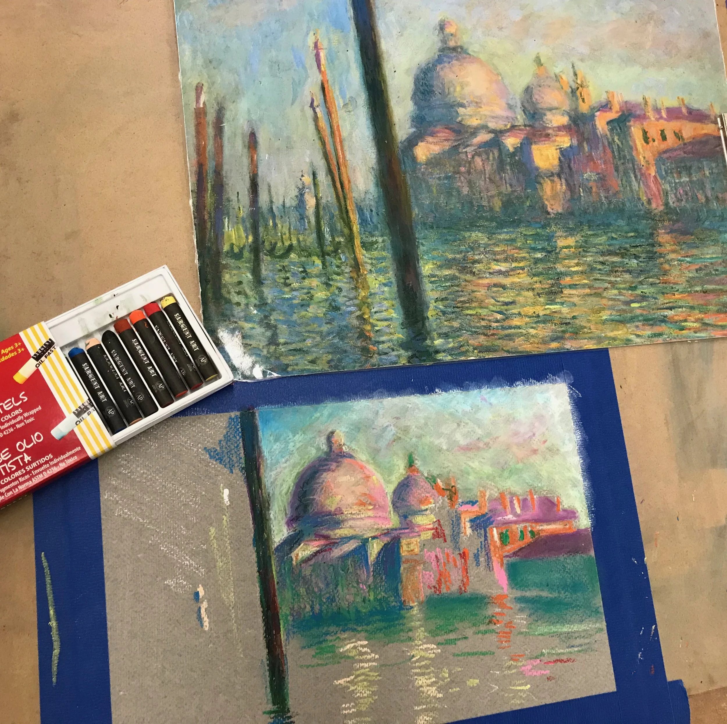 Master Copy Drawing (Claude Monet), in progress