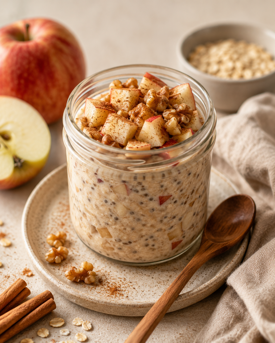 Apple Cinnamon Overnight Oats