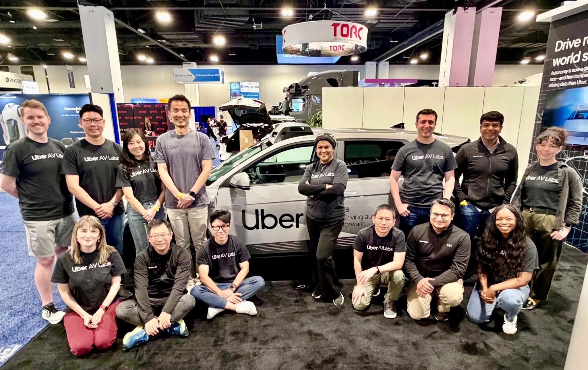A photo of the Uber team at the CVPR Conference, May 2024.