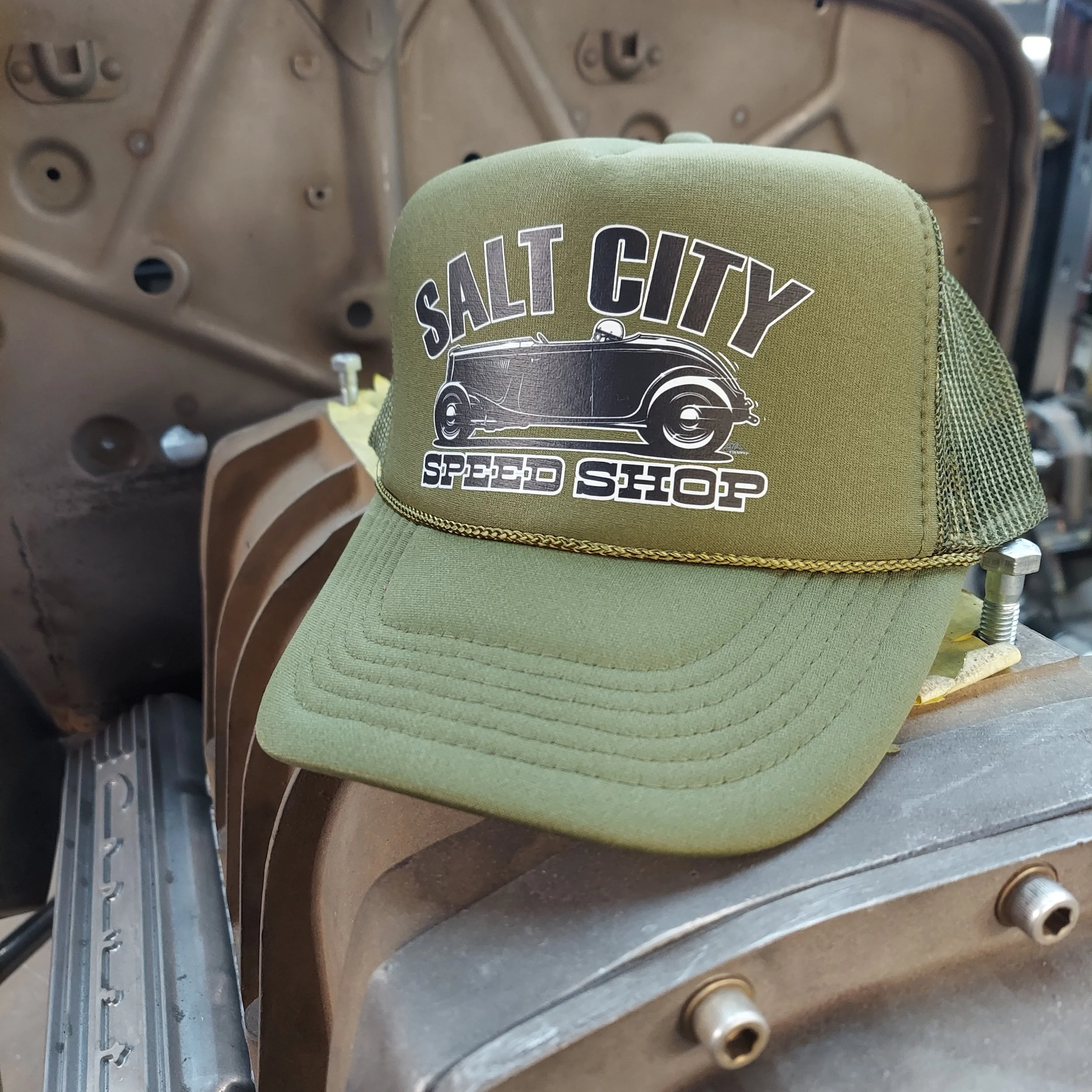 Foam Trucker Olive Roadster Front.jpg
