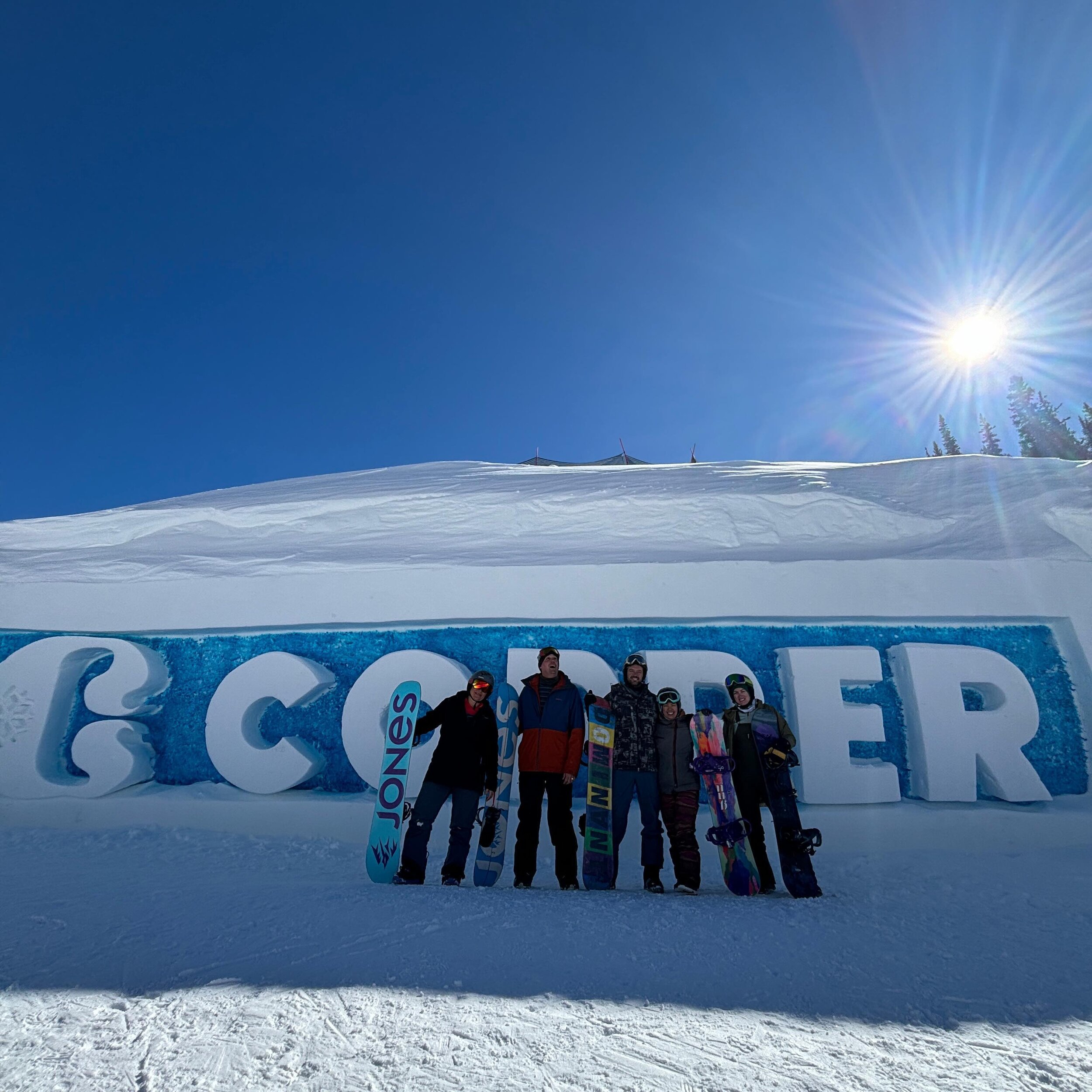 First time boarding @coppermtn and it was a blast.  The mountains in Colorado are so beautiful.  My personal highlight of the day was getting back to our rental house and getting the whole crew to do some yoga and stretching together! #coppermountain