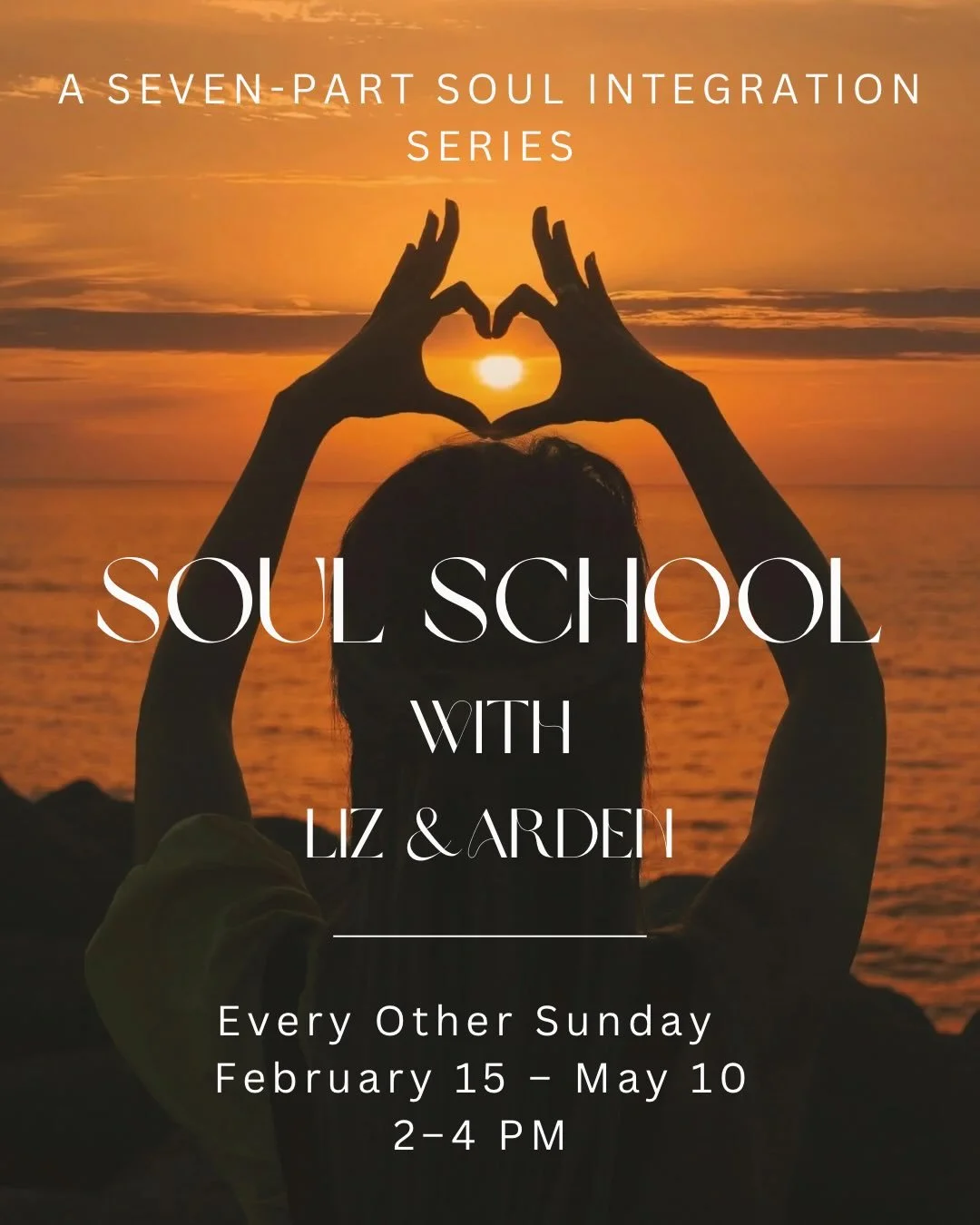 💖 Soul School with Liz &amp; Arden

A seven-part Soul Integration Series held every other Sunday from February 15 &ndash; May 10, 2&ndash;4 PM at Greenville Yoga.

Reconnect with your body, heart, mind, soul, spirit, and intuition through movement, 