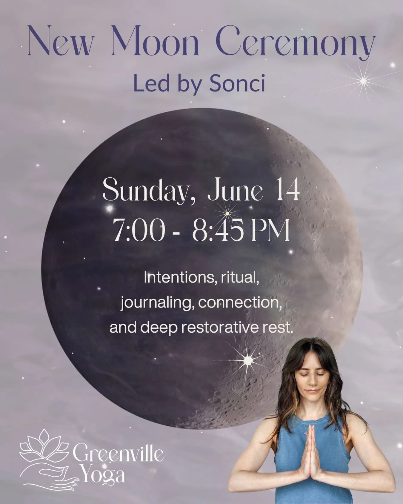 🌚 New Moon Ceremony with Sonci

Join us for our New Moon Ceremony, a sacred gathering to pause, reflect, and realign with intention.

A grounded, heart-centered offering from Sonci including intention setting, new moon ritual, reflective journaling,