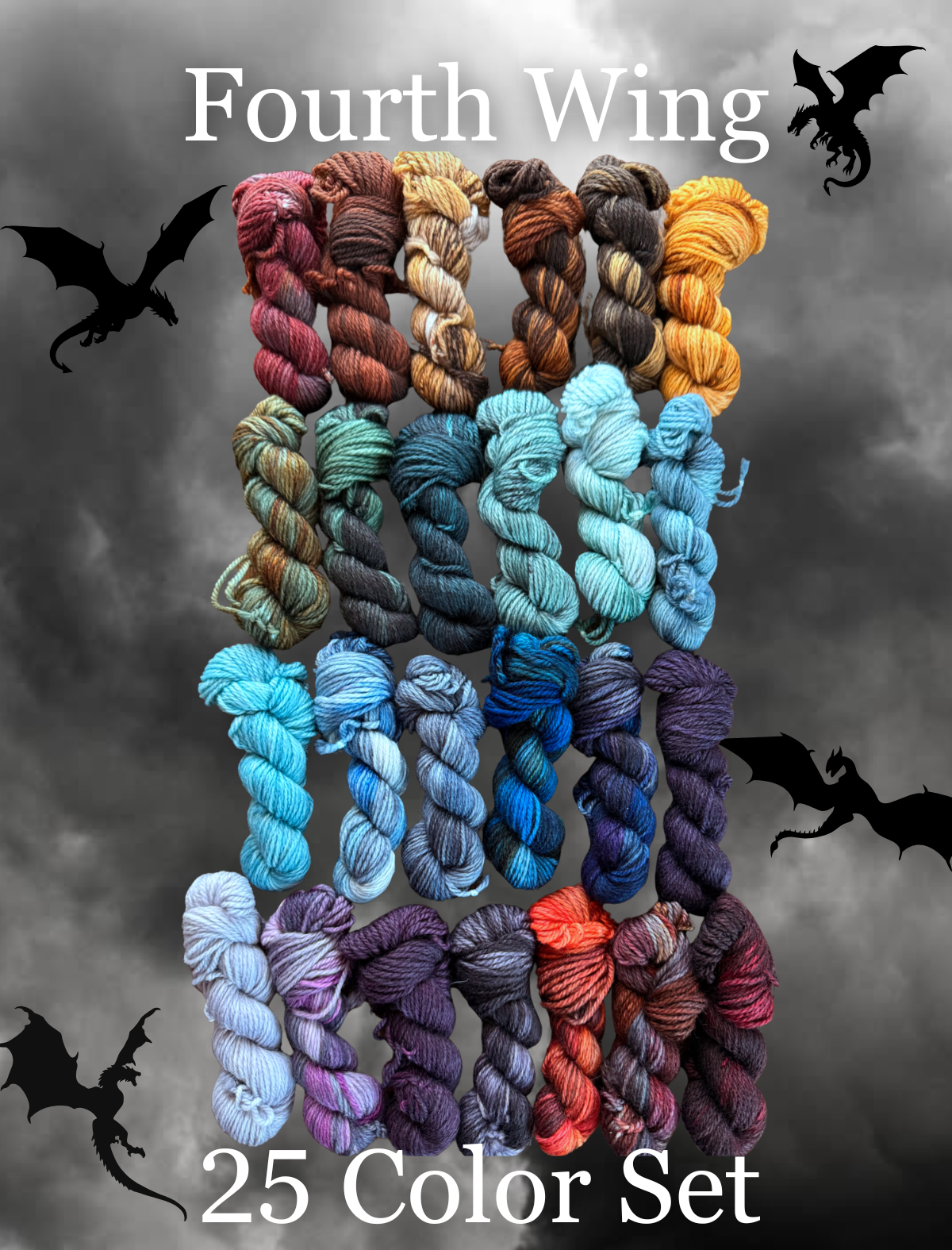 Fourth Wing inspired  25 Colorway Yarn Set - PreOrder