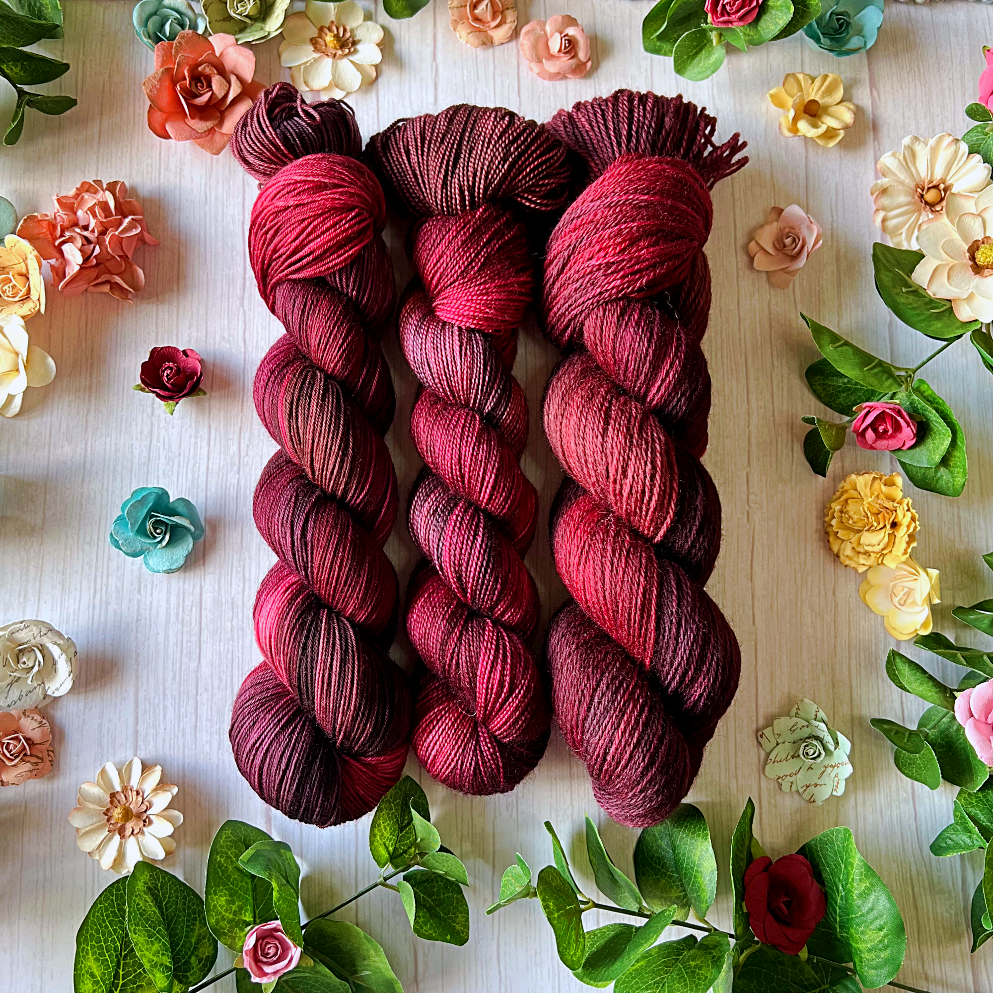 Simon, Wine, & Roses - Bridgerton inspired Yarn PREORDER