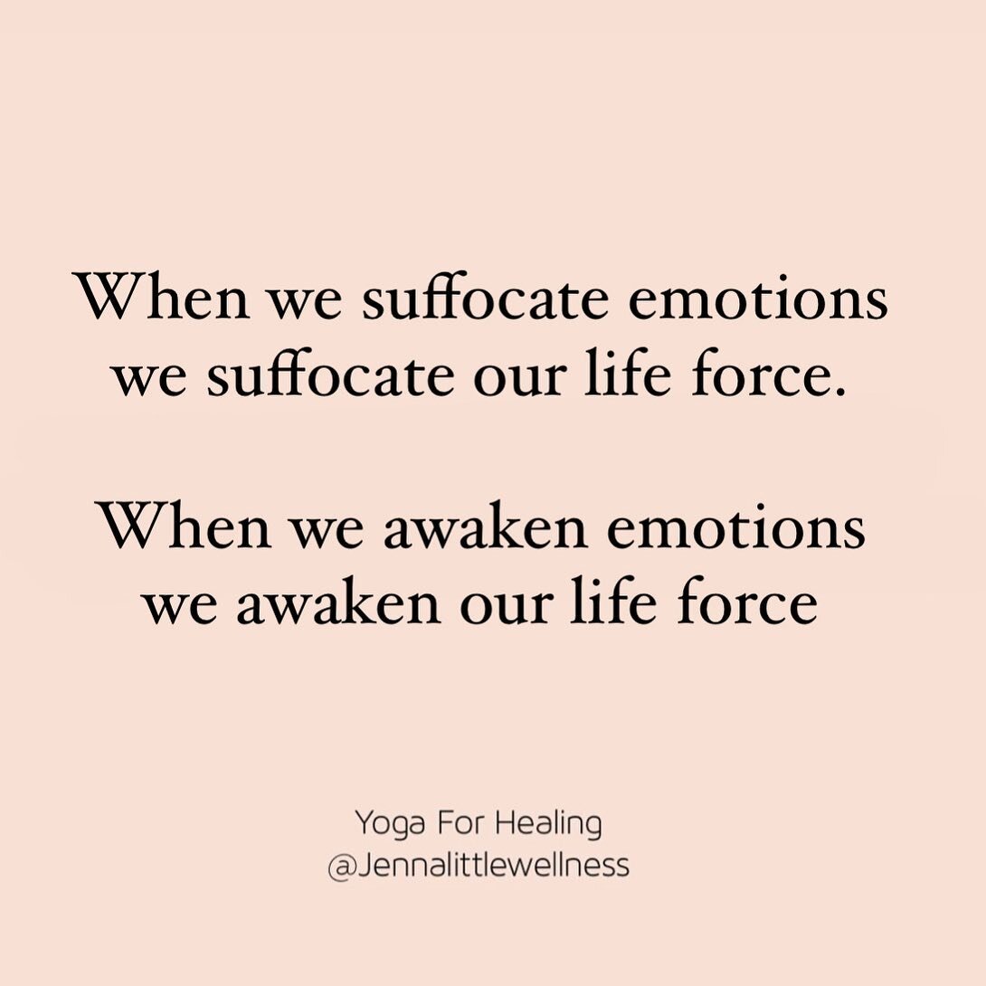 Coming alive in your body is also coming alive emotionally. This is the very reason we often disconnect from our bodies.

Pushing emotions away
Shoving the feelings down
Going numb

This need to feel less is often times the very reason we sever the l