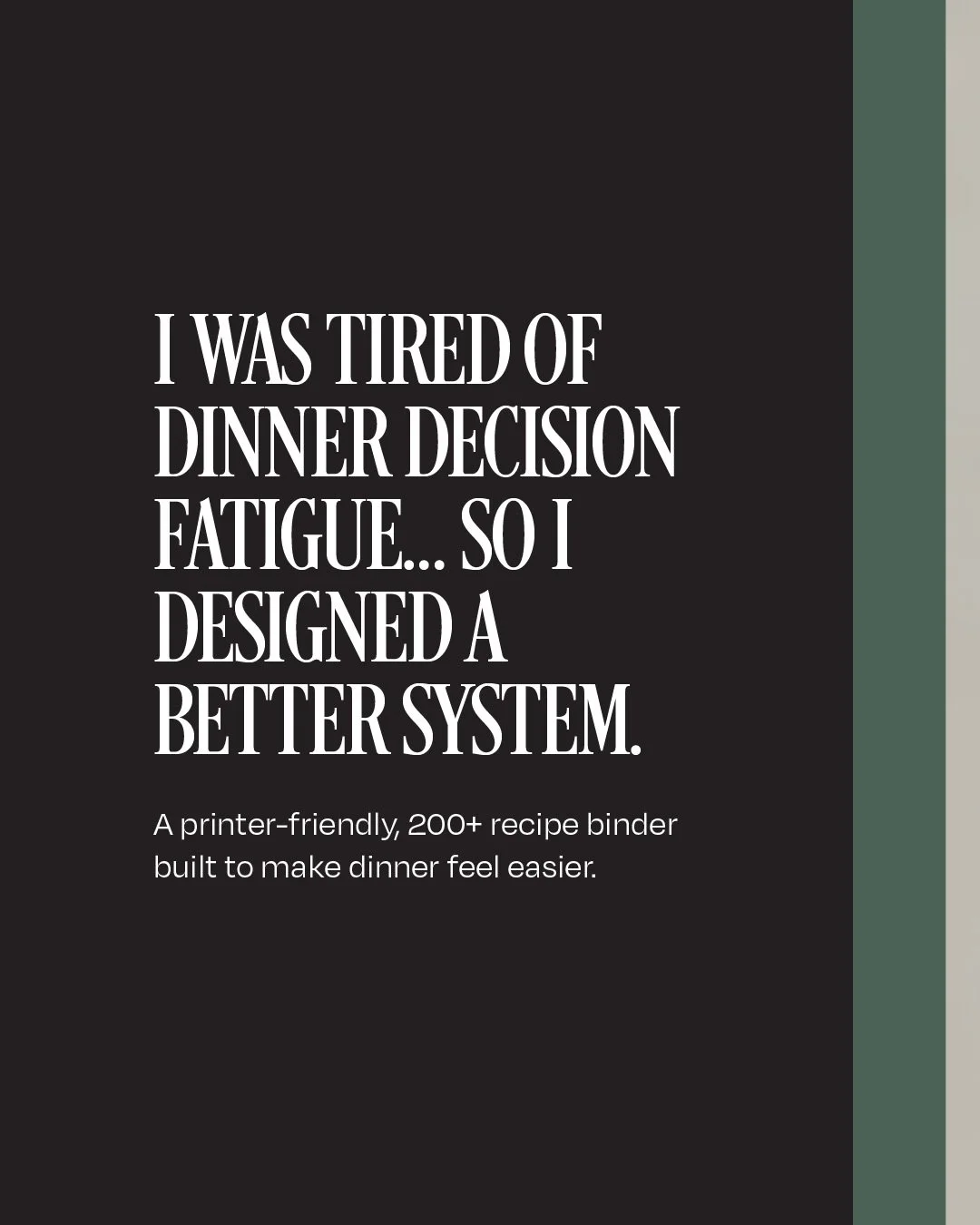 In my &ldquo;trying to get my sh*t together&rdquo; era&hellip; starting with dinner. So I turned the chaos of screenshots + saved reels into a clean, black-and-white recipe system with 200+ meals

Made it for myself &mdash; sharing it for anyone else