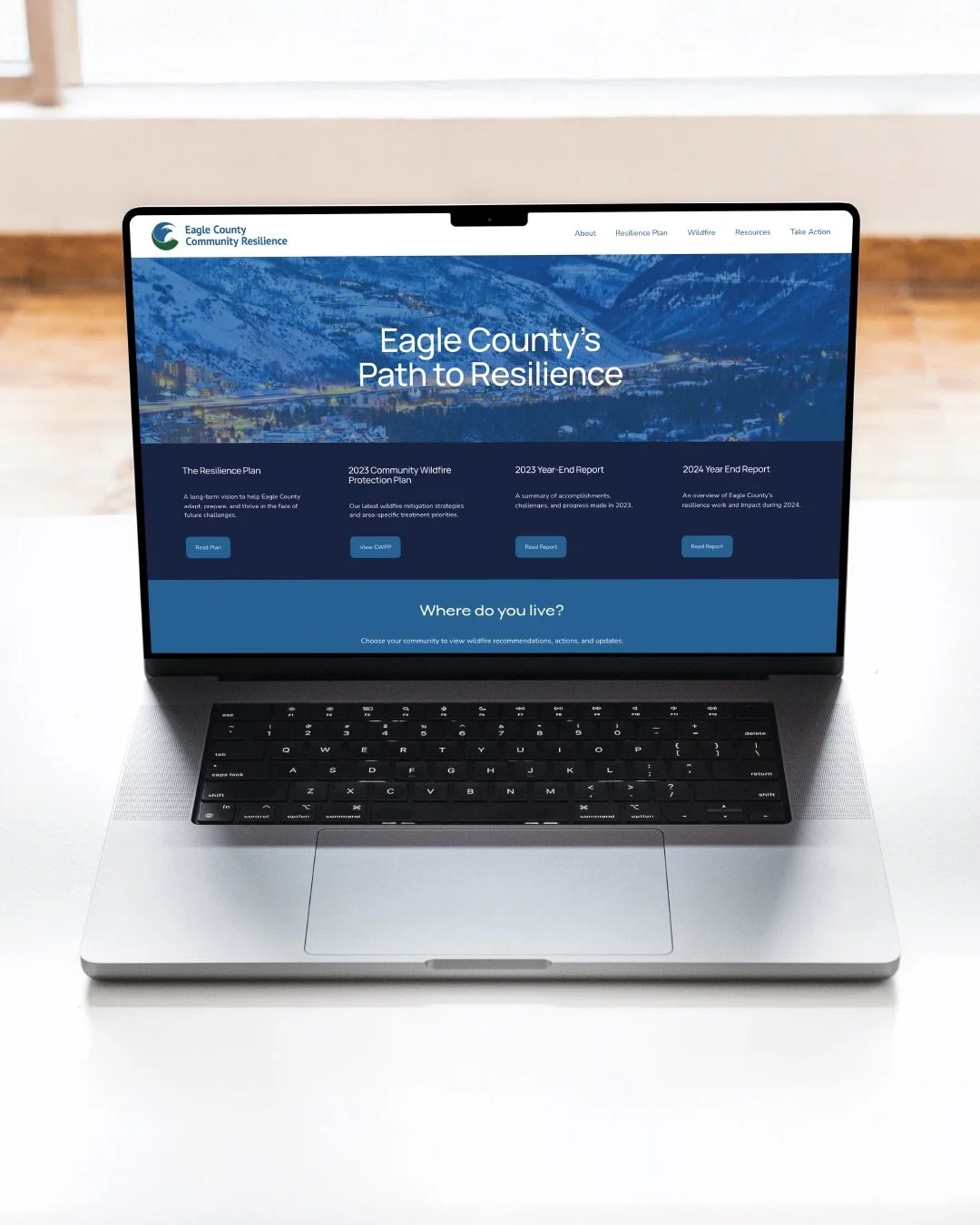 In collaboration with Bintel, I helped update the Eagle County Community Resilience website homepage to incorporate the Community Wildfire Protection Plan (CWPP) alongside the existing resilience plan.

The focus was on organizing multiple plans into