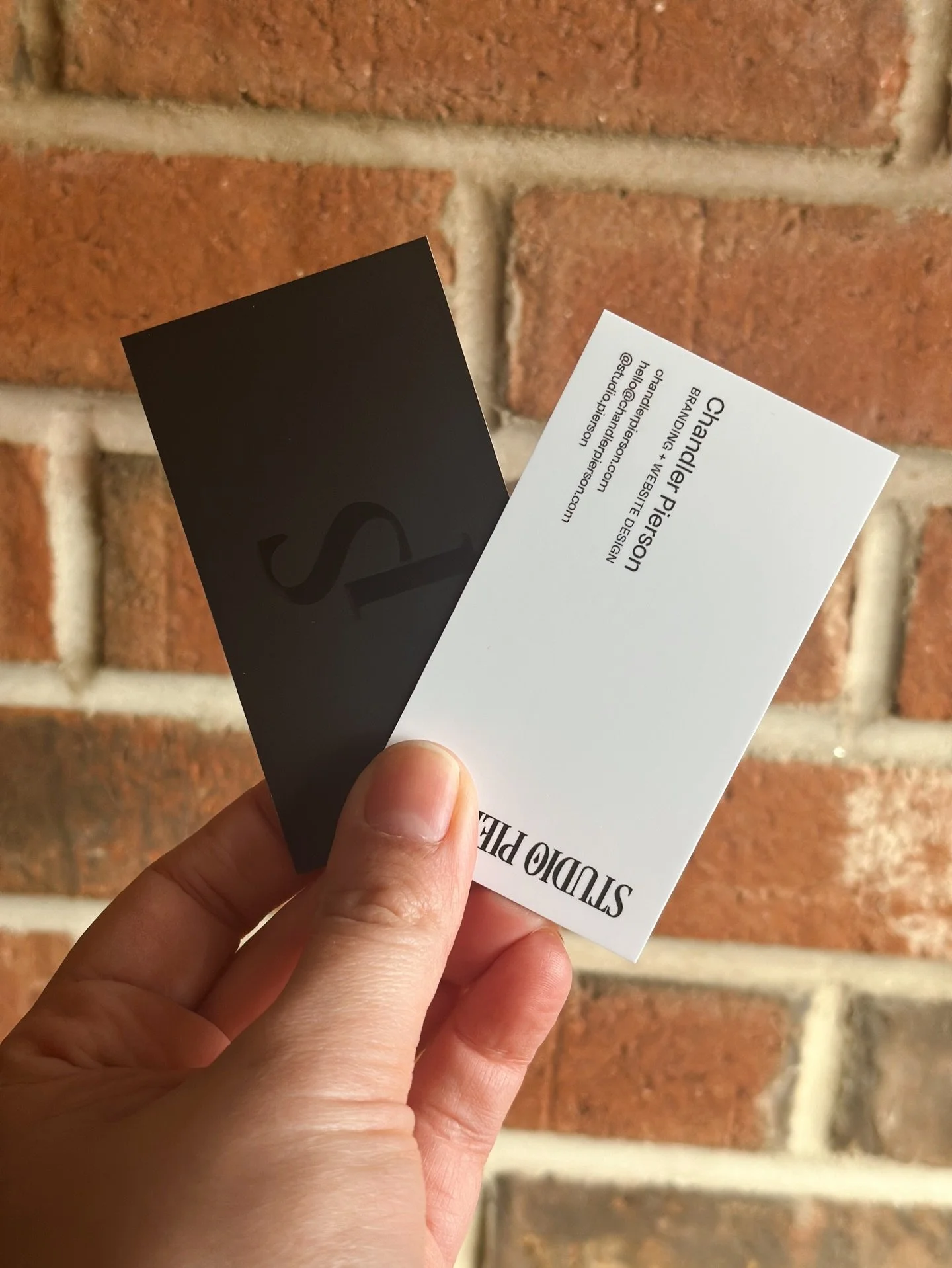 There&rsquo;s something about holding your own business cards that never gets old! ✨🖤 Happy Monday

If your building or refreshing your brand this year, let&rsquo;s chat!

#brandingstudio #printdesign #ctdesign #smallbusinessowners