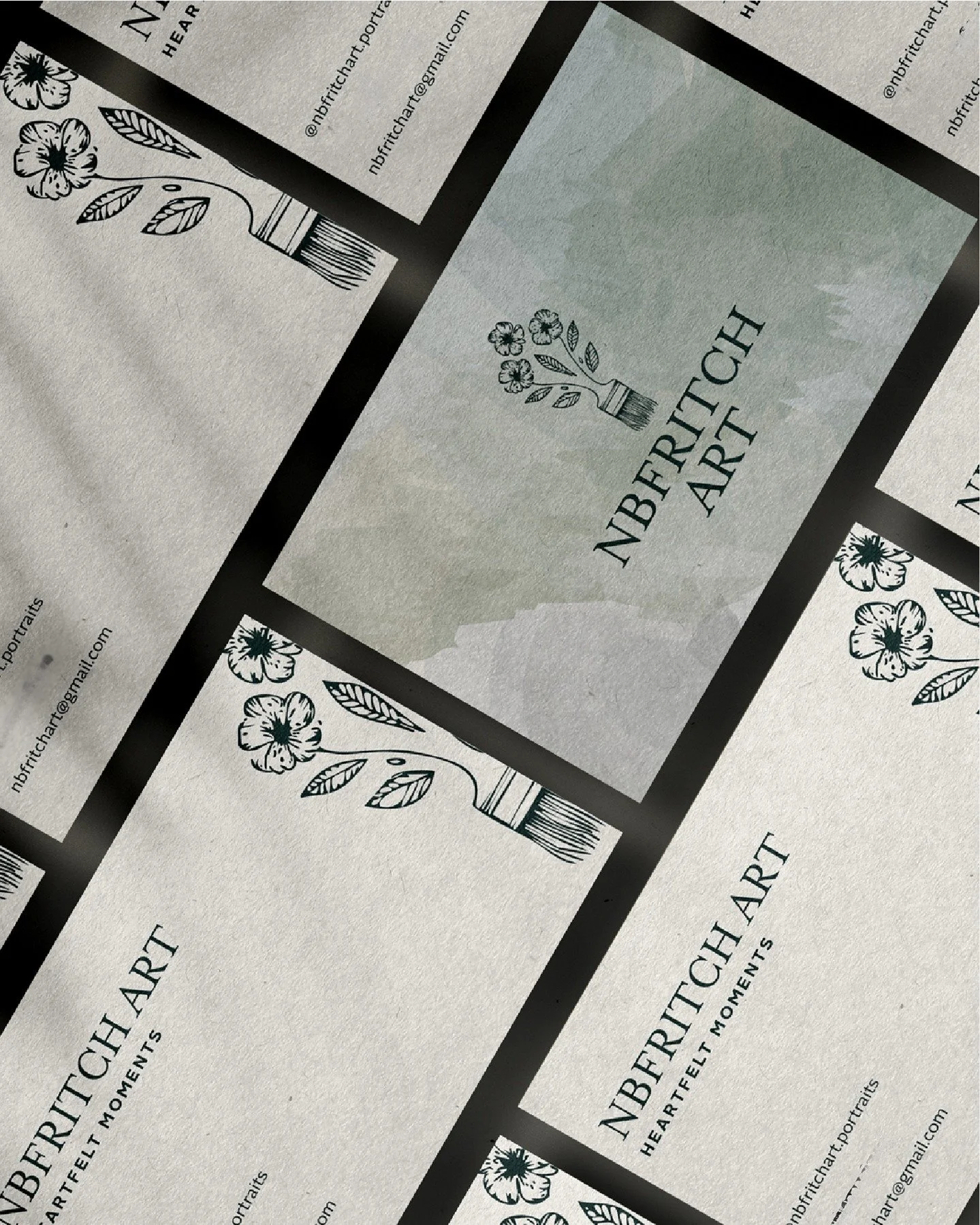 Brand identity for @nbfritchart.portraits 🎨🌿

Nicole creates hand-painted portraits that turn meaningful moments into lasting keepsakes. From family and pet portraits to special events, her work is rooted in memory and care.

The mark is a symbol o