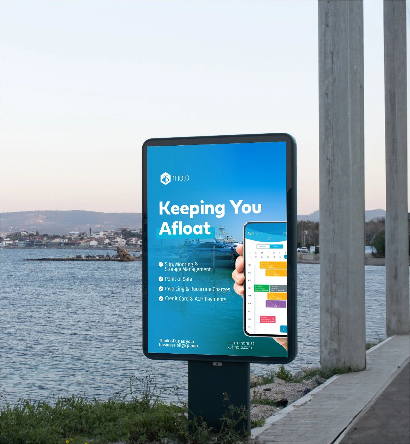 Digital advertising mockup created for Molo, designed for marketing use with clarity, hierarchy, and brand alignment.